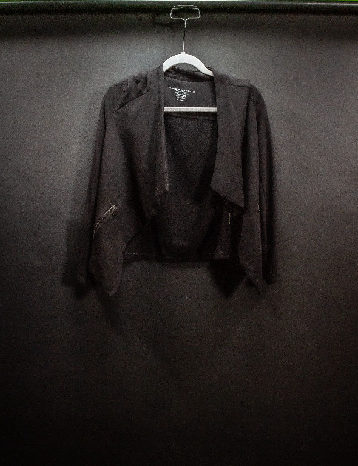MAJESTIC FILATURES Majestic Filatures Dulion Black Open Styled Jacket Size XS / US 0-2 / IT 36-38 - 1 Thumbnail