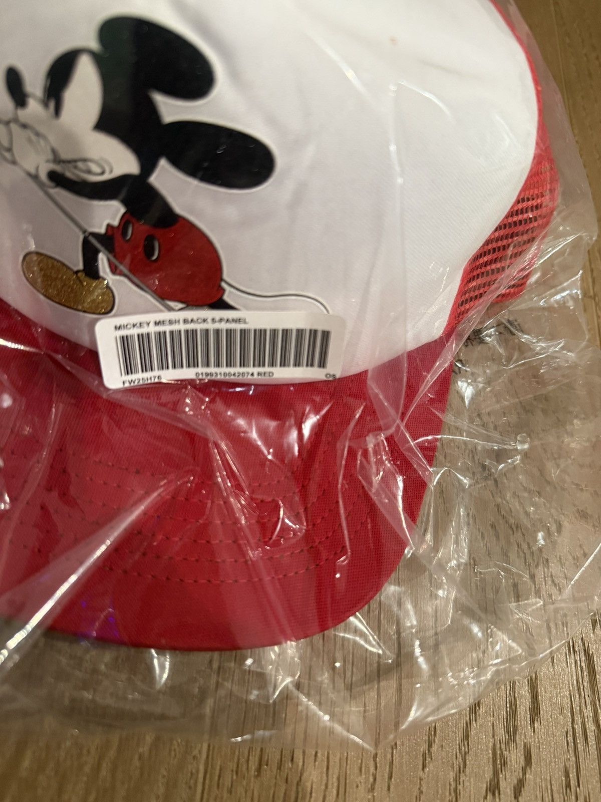 Number (N)ine × Supreme Supreme x Number Nine Mickey Mouse Mesh Back 5-Panel Hat Red Size ONE SIZE - 2 Thumbnail