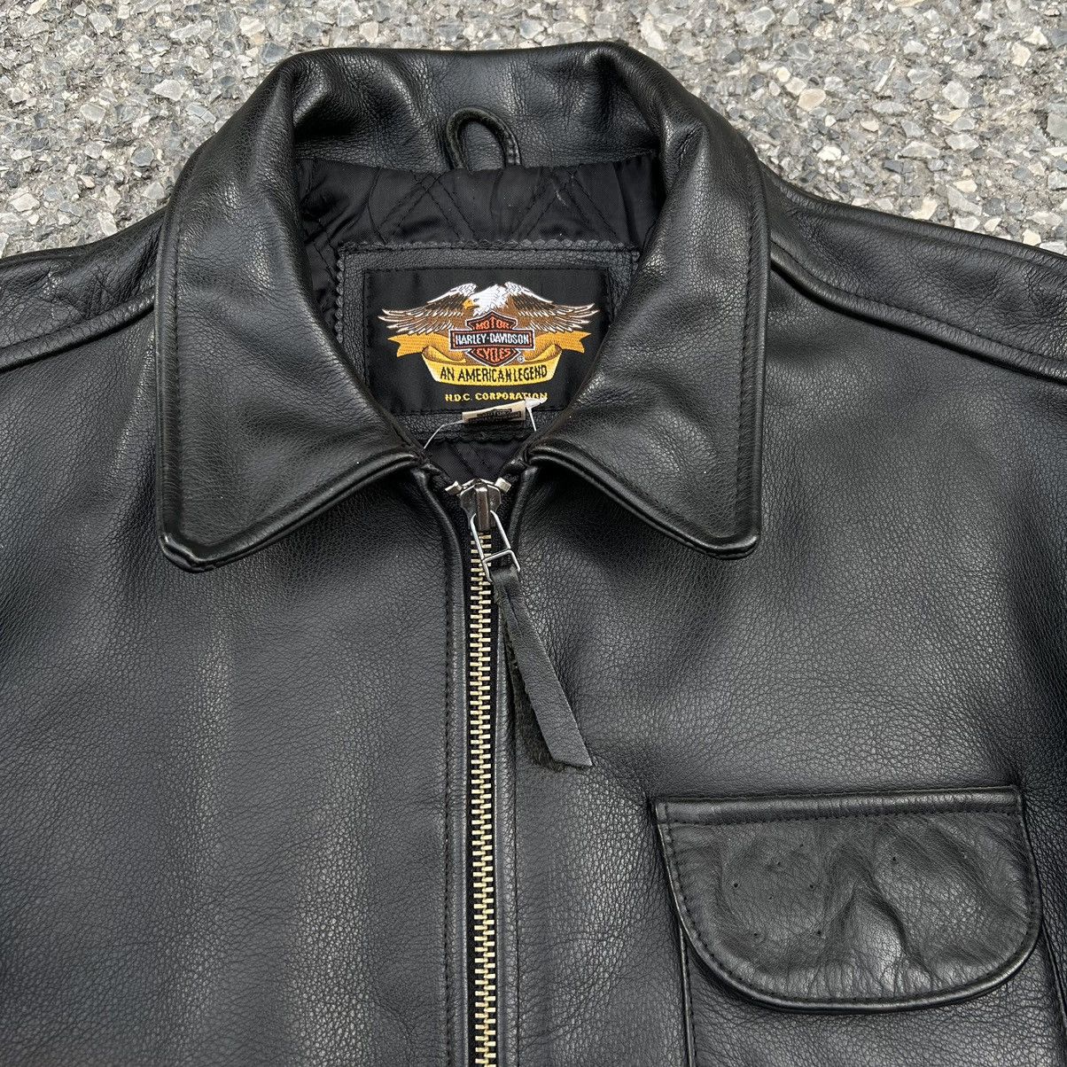 Harley Davidson × Leather Harley-Davidson USA Flag Leather Jacket Size US L / EU 52-54 / 3 - 5 Thumbnail