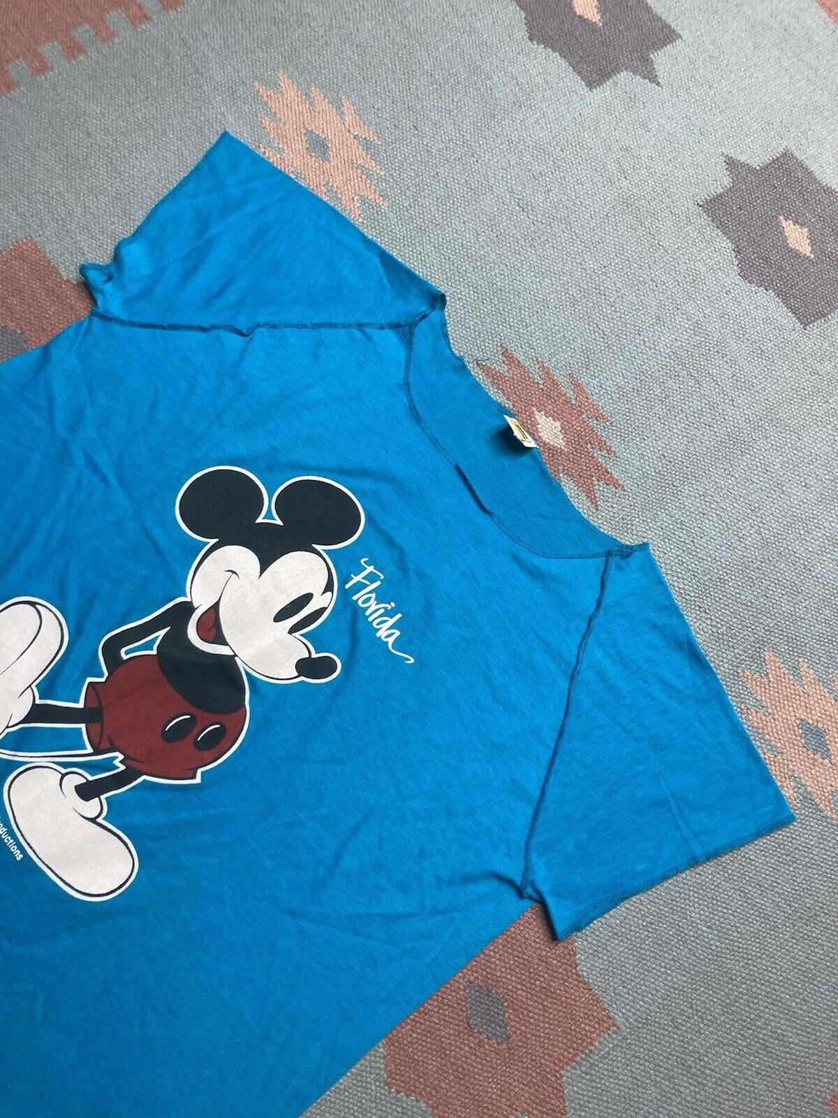 Vintage VTG 70s t shirt Mickey Mouse florida Disney single stitch XL Size US XL / EU 56 / 4 - 4 Thumbnail