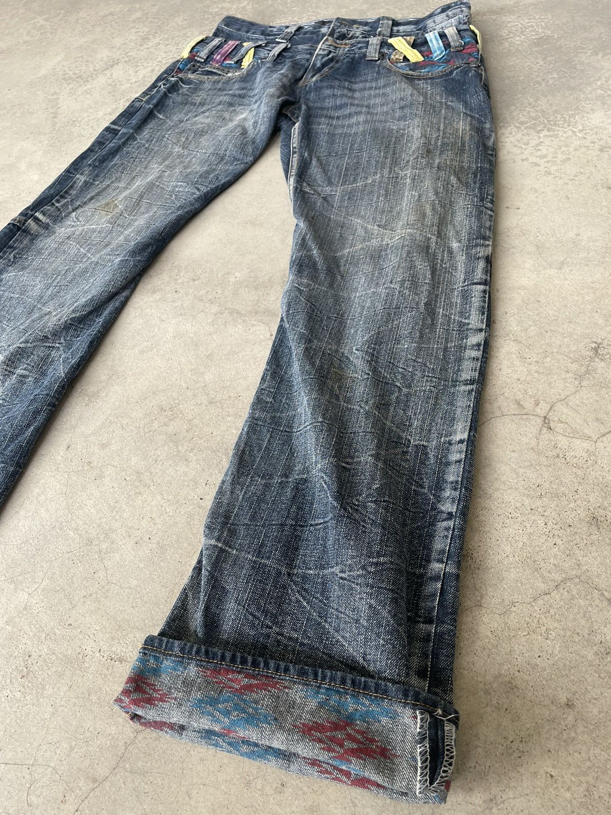 If Six Was Nine Vintage Dominate Double Waist Denim Pants Size US 32 / EU 48 - 4 Thumbnail