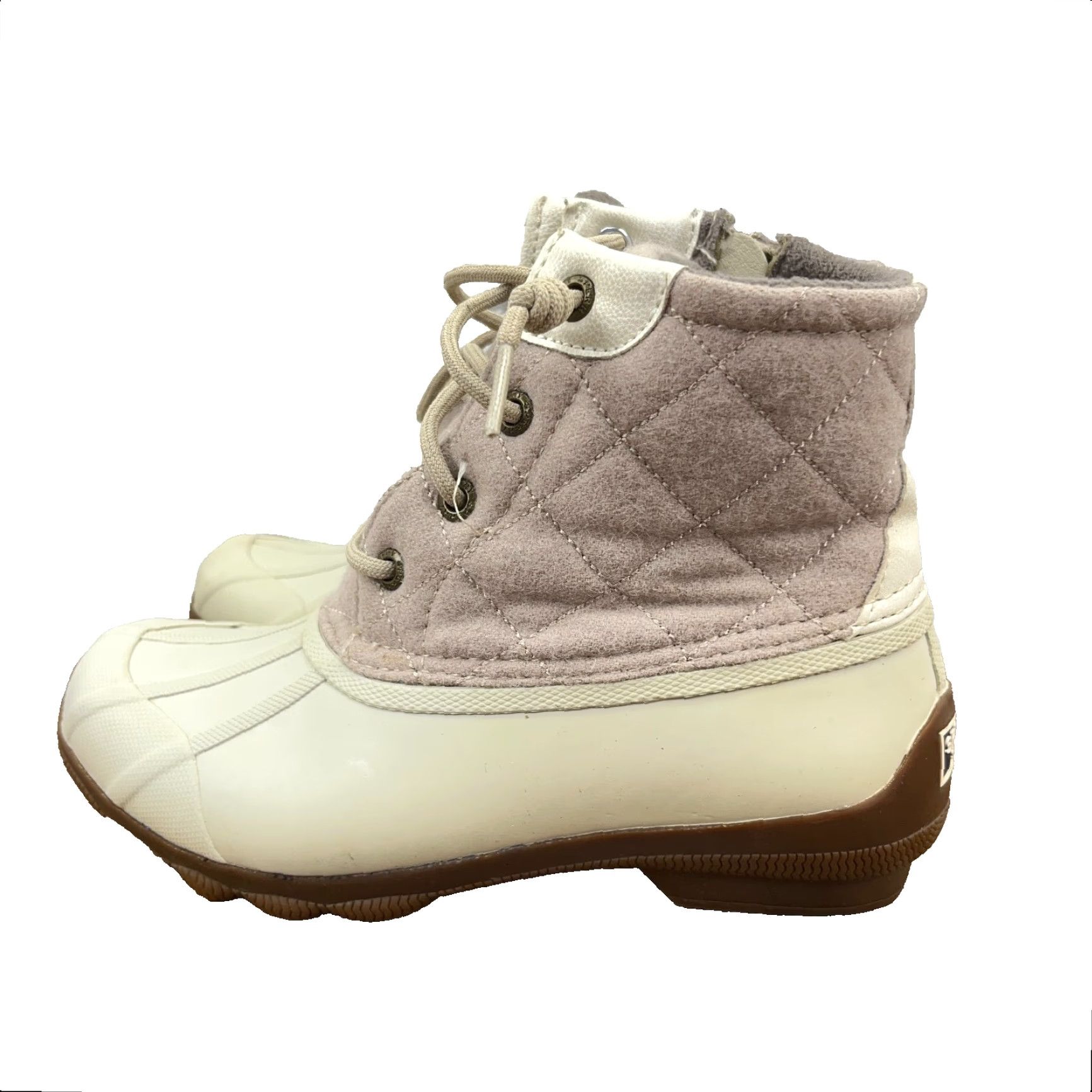 Sperry Sperry Top Sider Boot Wool Quilt Duck Boots Women Size 5 Beige Cap Toe Ankle Bootie STS82538 Size S / US 4 / IT 40 - 3 Thumbnail