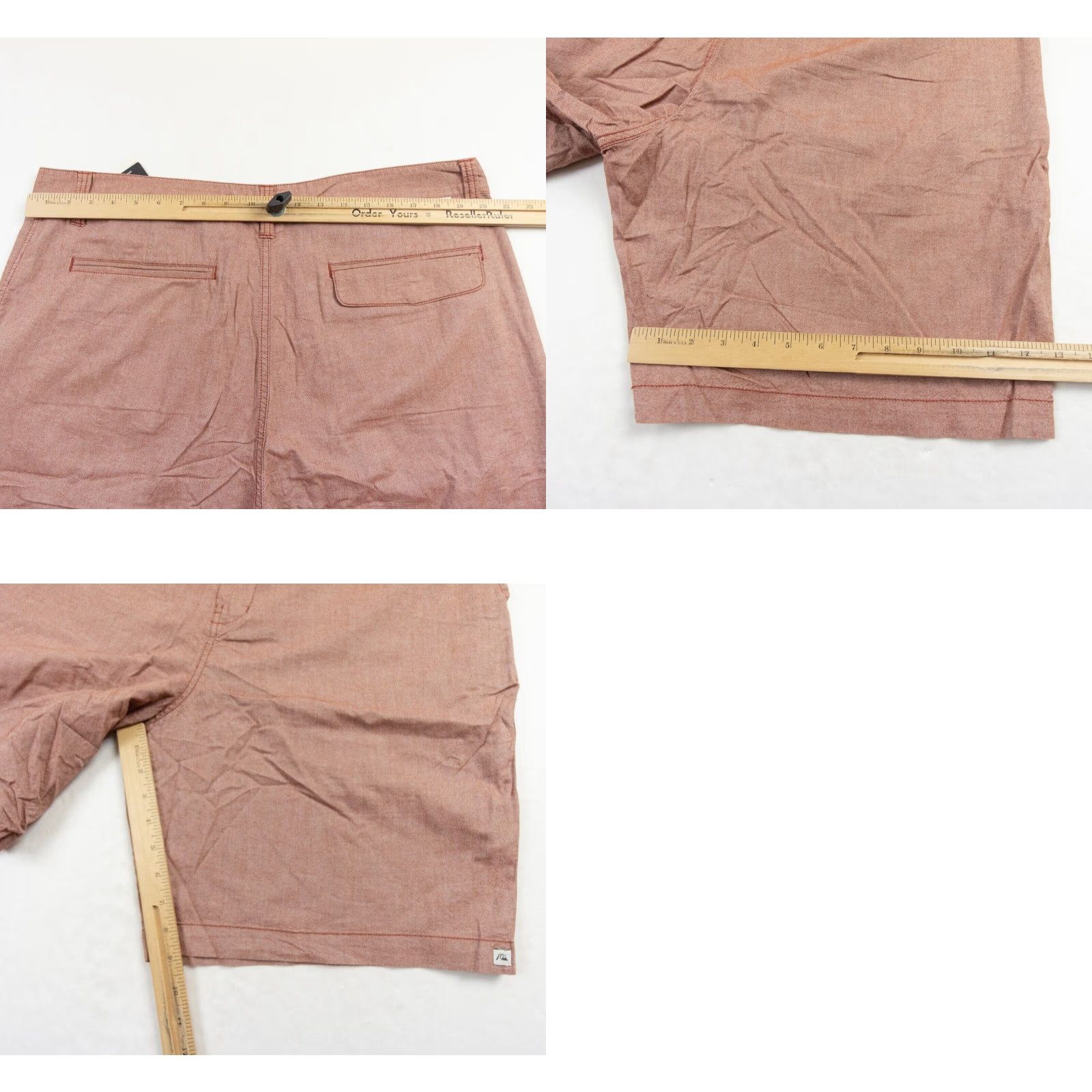 Quiksilver Quiksilver Mens Shorts Chino 9" Inseam Flat Front 40 Red 5-Pocket Regular Fit N/A Mens Size US 40 / EU 56 - 8 Thumbnail