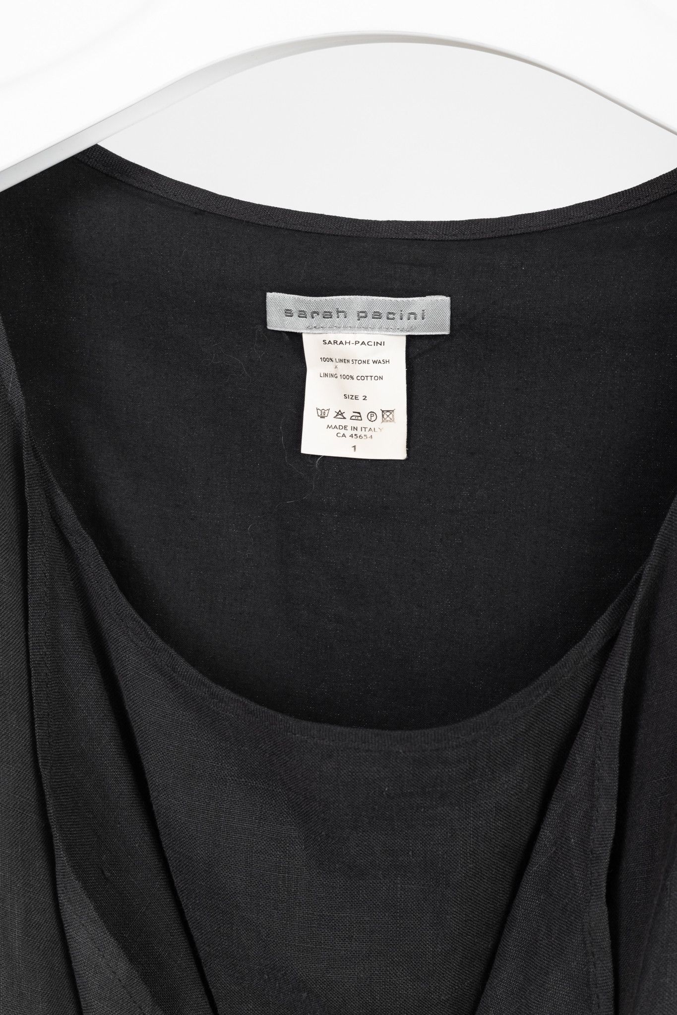 Sarah Pacini Sarah Pacini Grey Linen Tie-Waist Sleeveless Midi Dress Size M / US 6-8 / IT 42-44 - 4 Thumbnail