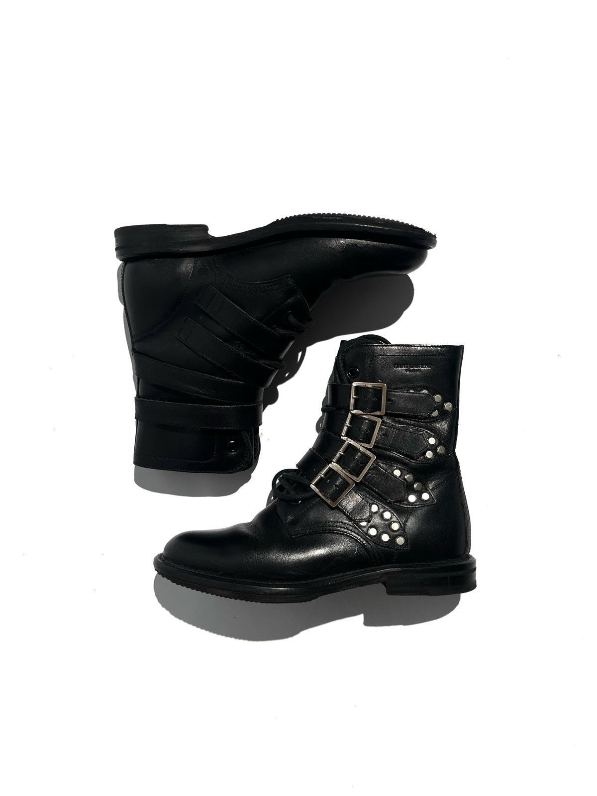 Saint Laurent Paris FW13 Saint Laurent Paris Runway Combat Boots by Hedi Slimane Size US 5 / EU 37 - 1 Thumbnail