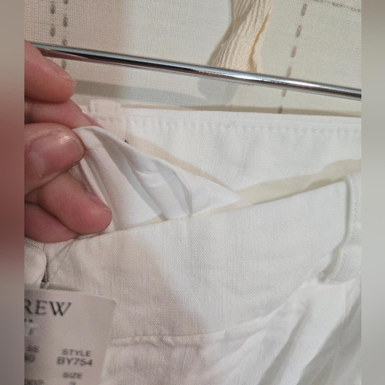 J.Crew J Crew Linen-Blend Wide-Leg Pleated Trouser Pant Size 26" / US 2 / IT 38 - 6 Thumbnail