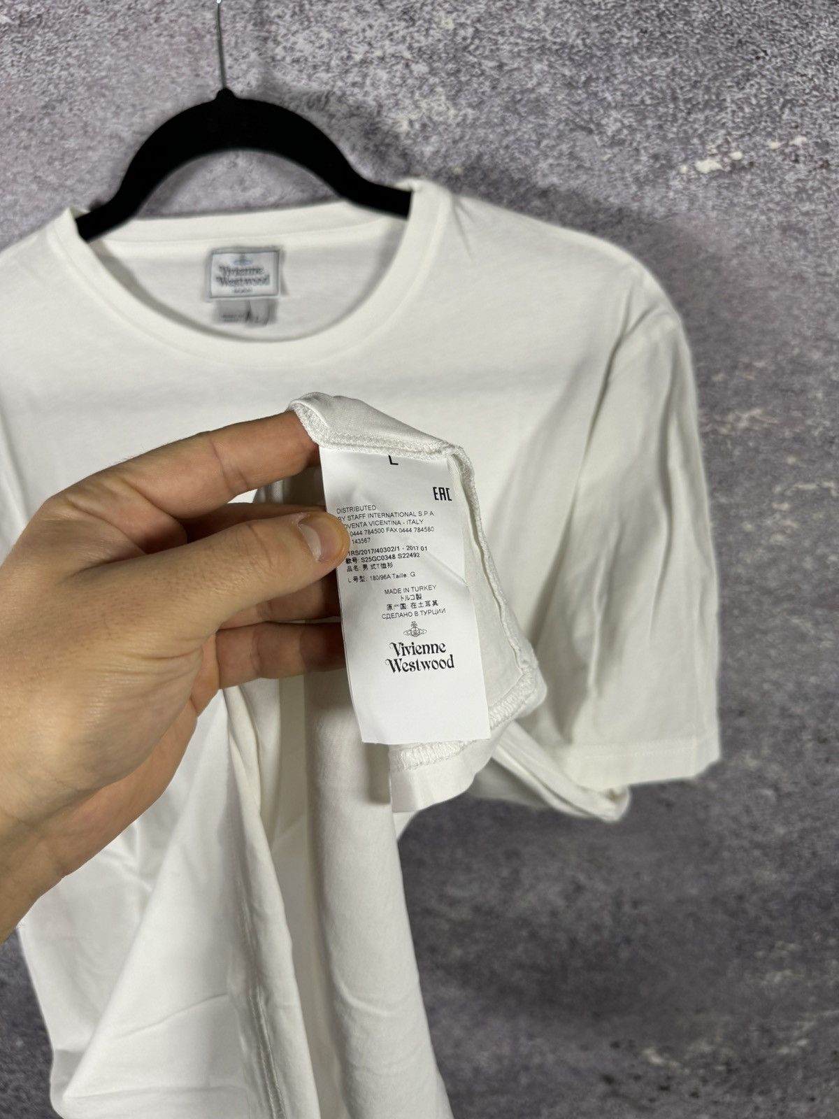 Vivienne Westwood Vivienne Westwood Orbital Embroidered White Men’s T Shirt Size US L / EU 52-54 / 3 - 7 Thumbnail