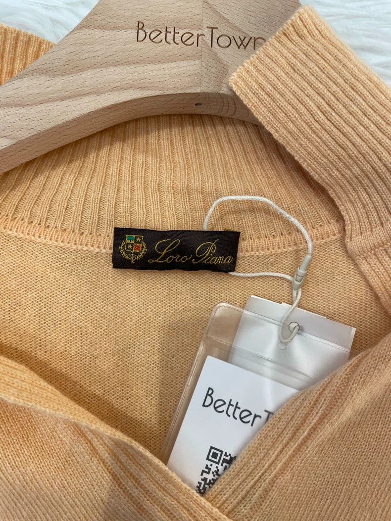 Loro Piana LORO PIANA Light orange cashmere sweater Size S / US 4 / IT 40 - 3 Thumbnail
