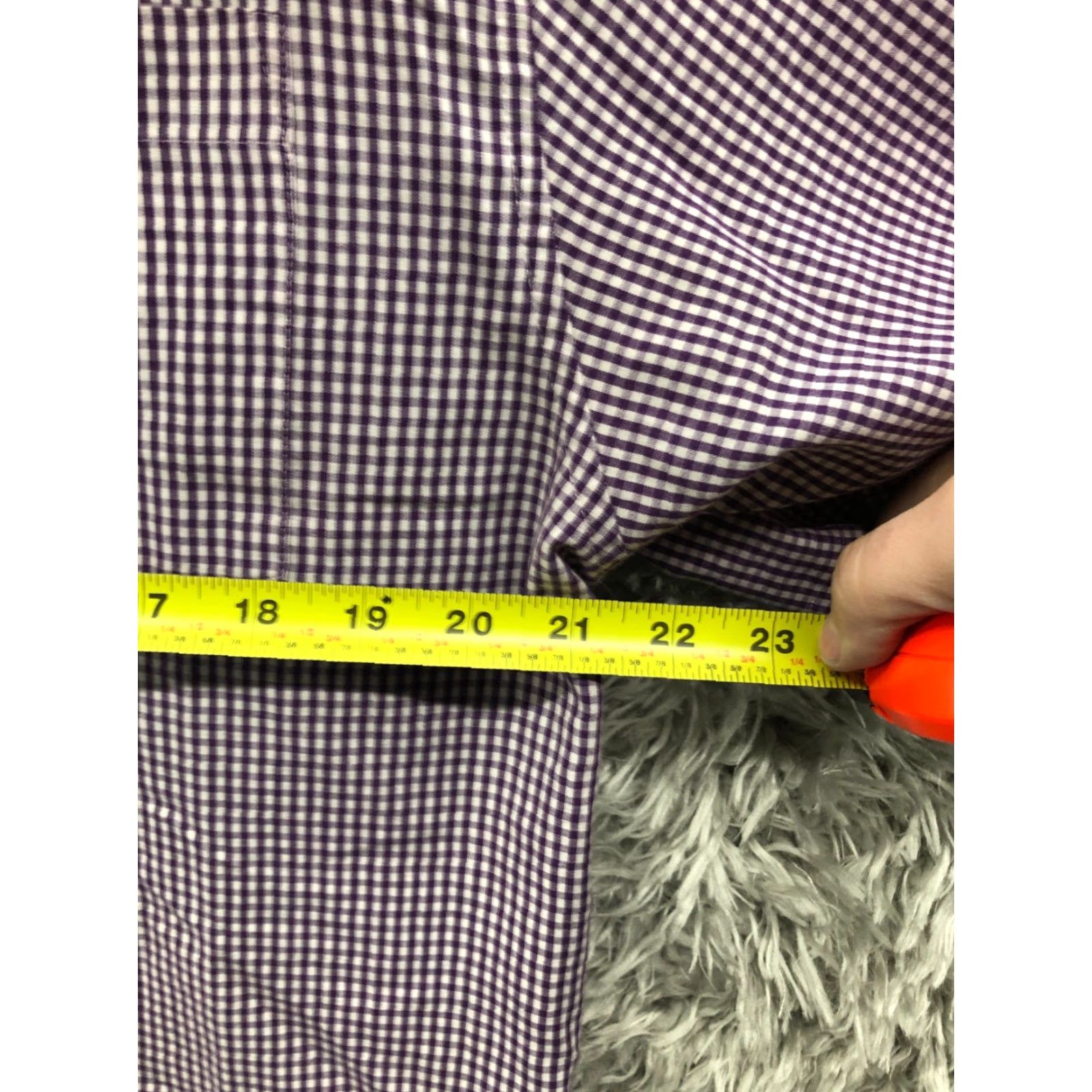 Avirex Avirex Shirt L Mens Short Sleeve Purple Check Button-Up Shirt Size US L / EU 52-54 / 3 - 4 Thumbnail