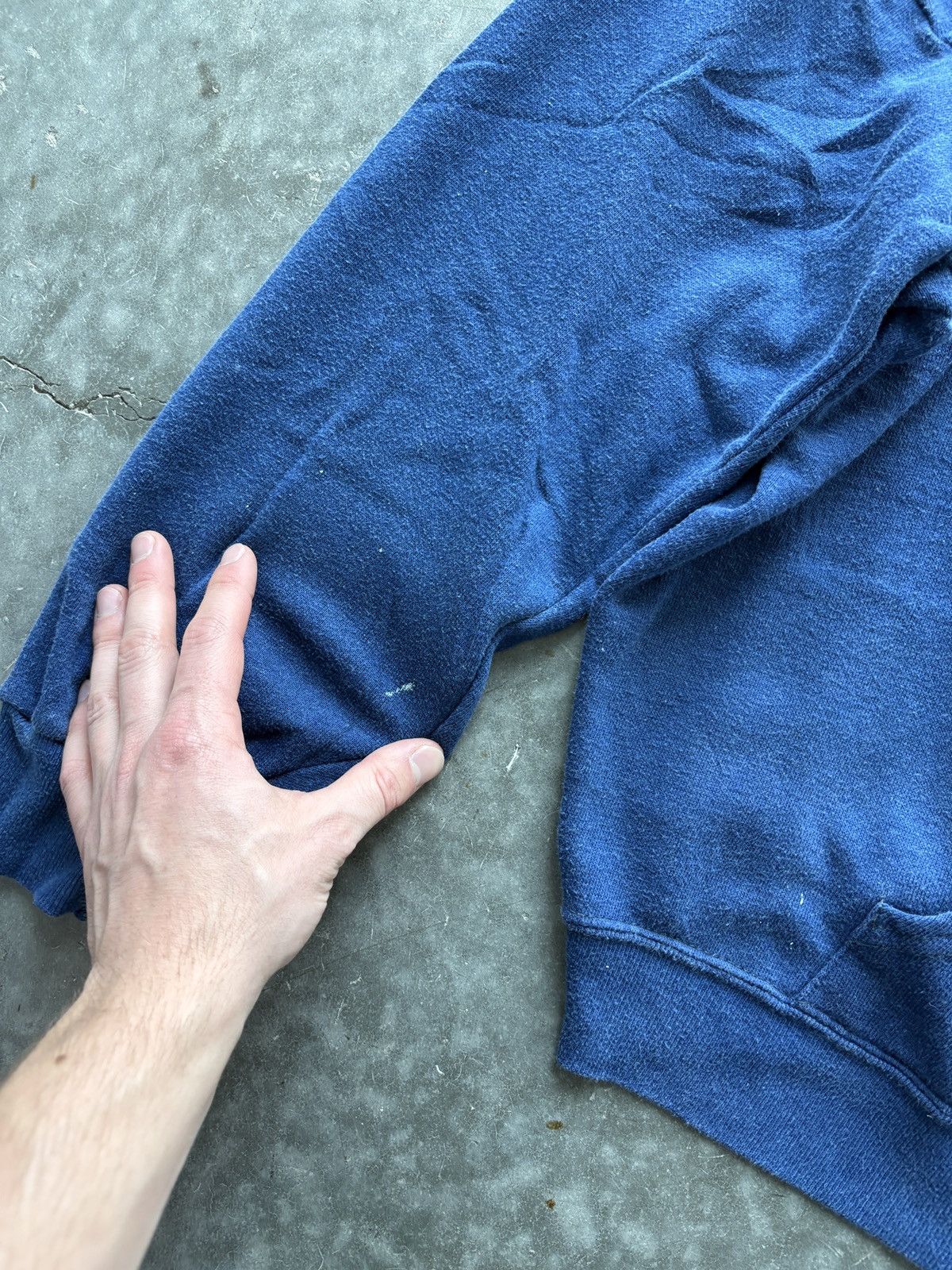 Vintage Vintage 80s Faded Blue Zip Up Hoodie Boxy Fit Size US M / EU 48-50 / 2 - 5 Thumbnail