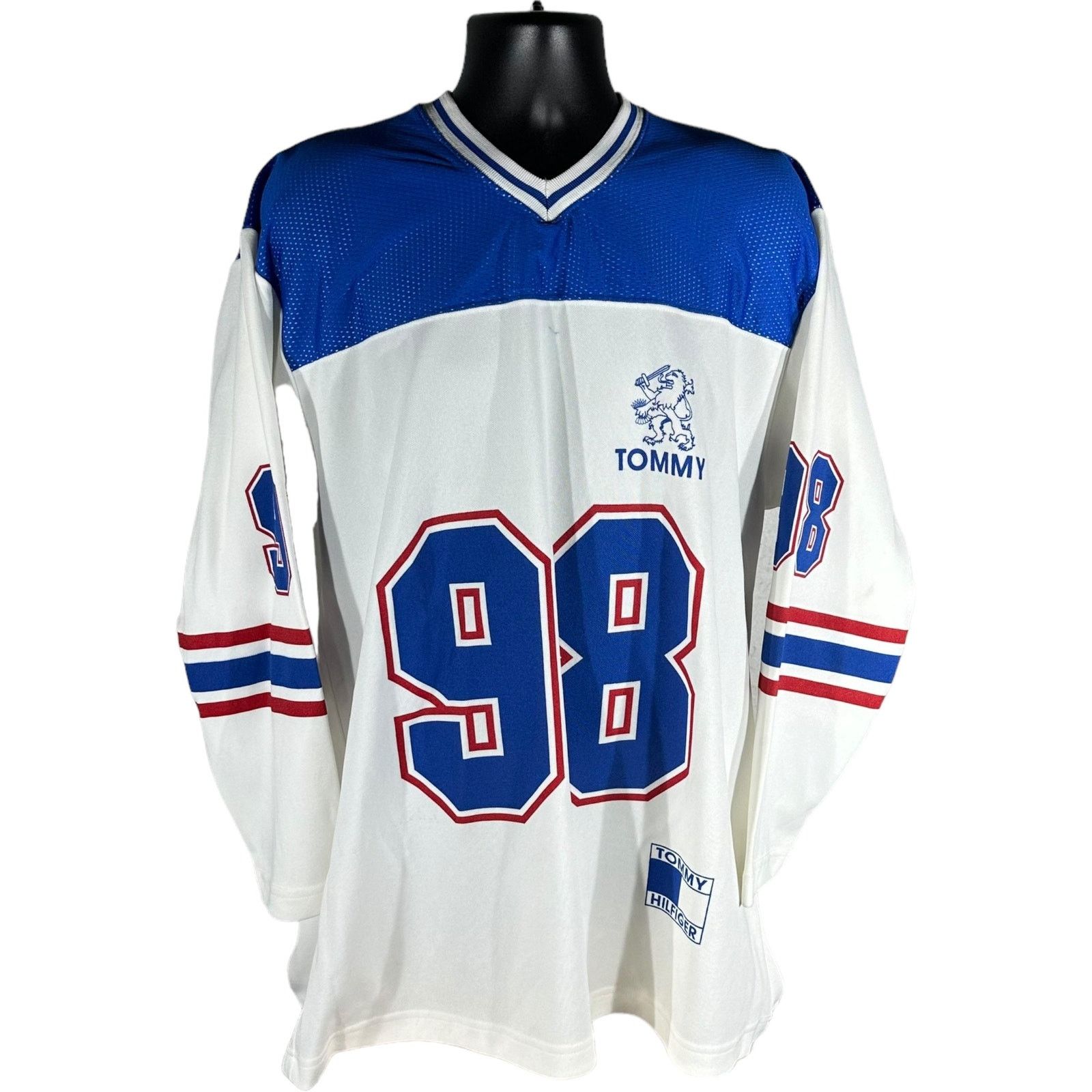 Tommy Hilfiger Vintage Tommy Hilfiger #98 Long Sleeve Jersey Size US XXL / EU 58 / 5 - 1 Thumbnail