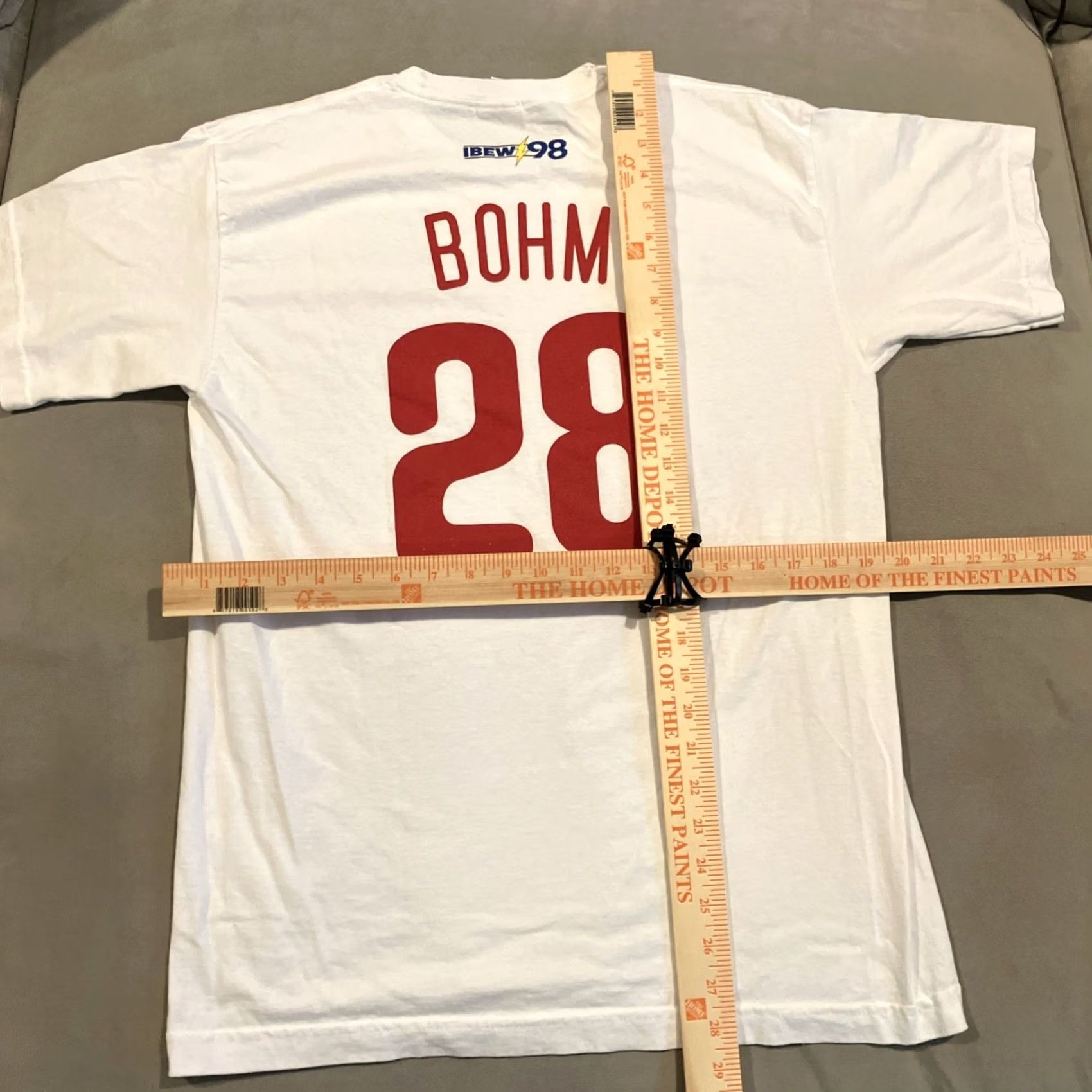 X-LARGE Bayside T-Shirt Philadelphia Baseball Alec Bohm I LOVE THIS PLACE White Large Short Sleeve Round Neck Graphic Tee Men Regular Cotton Size US L / EU 52-54 / 3 - 5 Thumbnail