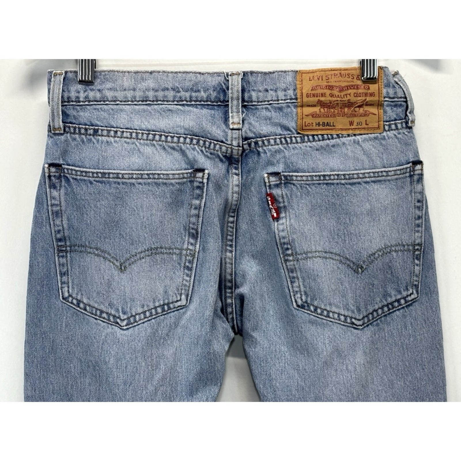 Levi's Levi's Hi Ball Jeans Women’s Size 30 Light Wash Distressed Straight Big E Size 30" / US 8 / IT 44 - 4 Thumbnail