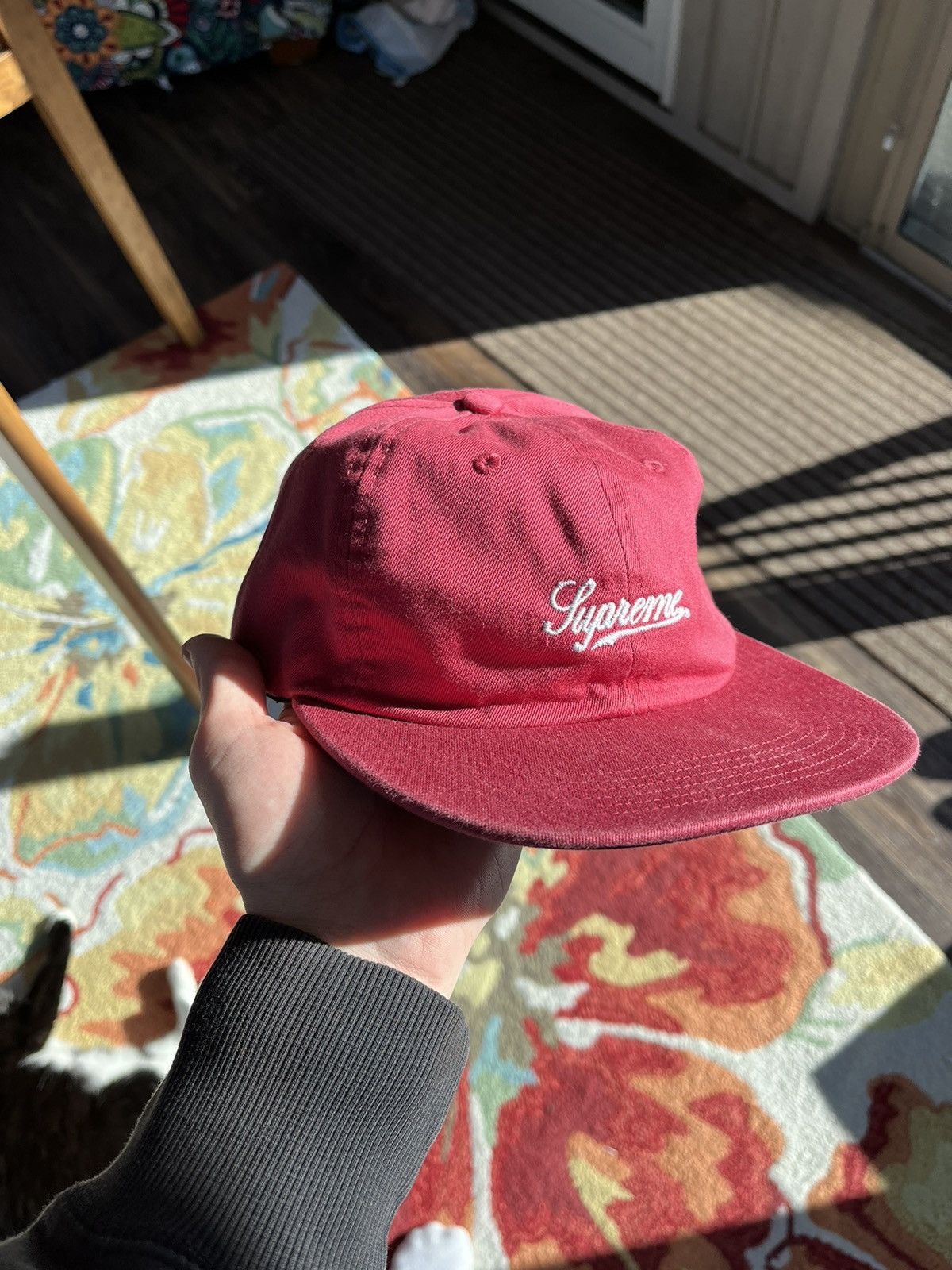 Supreme Script Logo 6 Panel Hat | Grailed