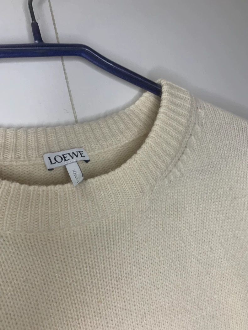 Loewe LOEWE White long sweater Size L / US 10 / IT 46 - 3 Thumbnail