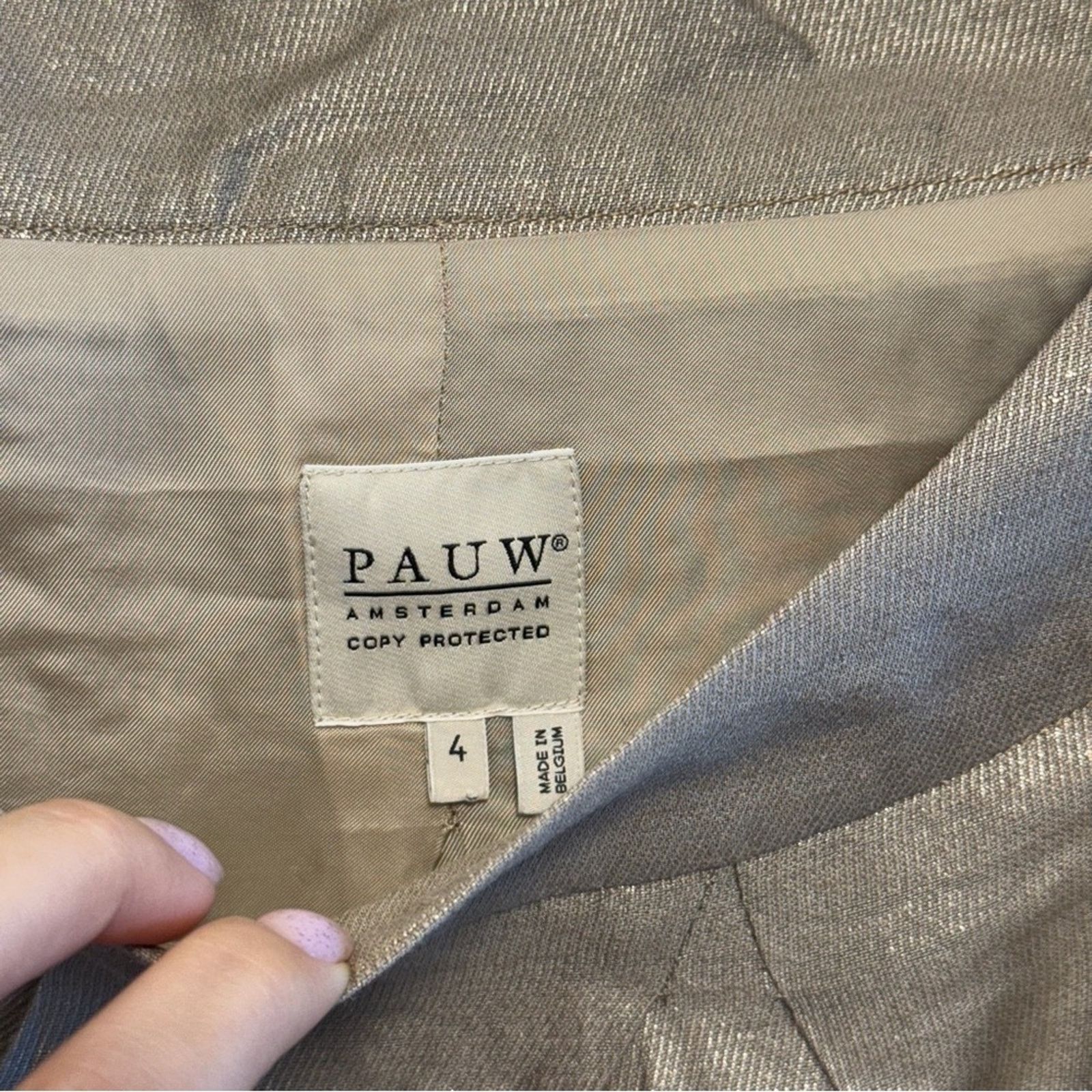 La Fam Amsterdam PAUW Amsterdam Shimmering Tan Top, Size 4 Size S / US 4 / IT 40 - 6 Thumbnail