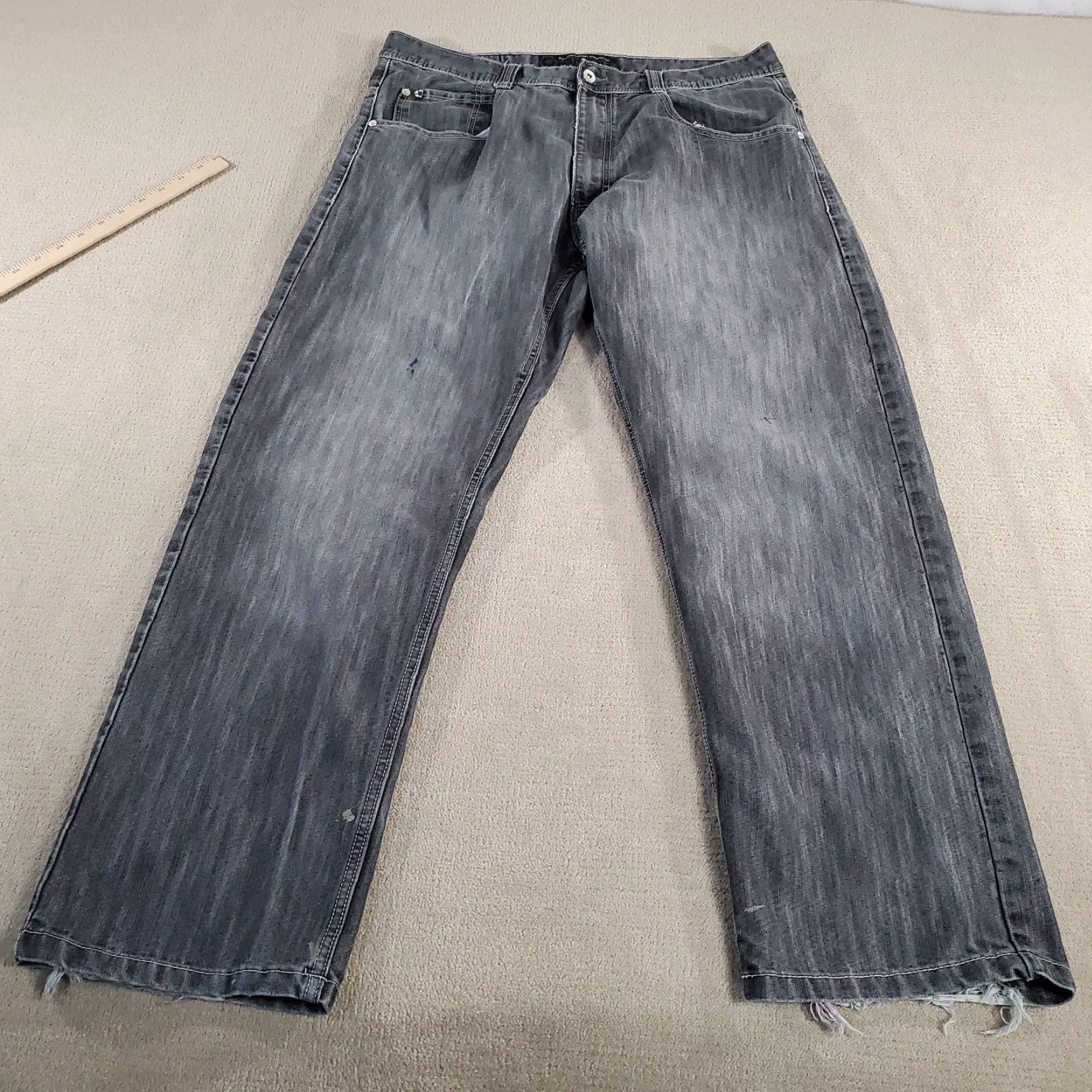 Southpole VINTAGE Southpole Jeans Mens 38x31 Gray Baggy Loose Skater Wide Leg Hip Hop Y2K Denim Hip Hop 90s Mens Jeans Size US 38 / EU 54 - 2 Thumbnail