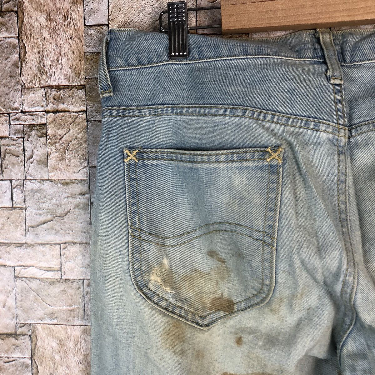 Lee Lee vintage Blue Distressed Denim Pants #A1029 Size US 31 - 17 Thumbnail