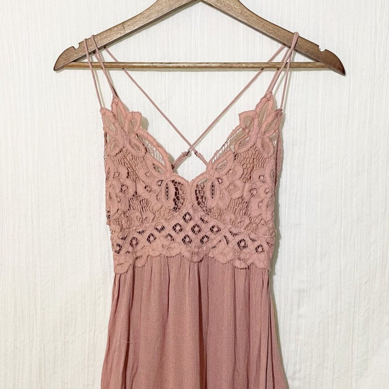 Free People Free People Adella Slip Dress Tiered Rose Pink Small NWT Size S / US 4 / IT 40 - 3 Thumbnail
