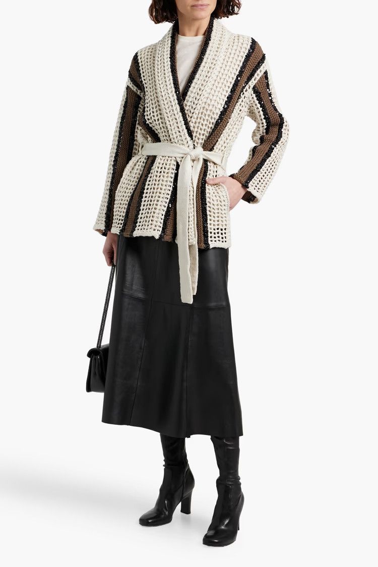 Brunello Cucinelli o1y0725 Cardigan in Multicolor Size XXL / US 16-18 / IT 52-54 - 3 Thumbnail