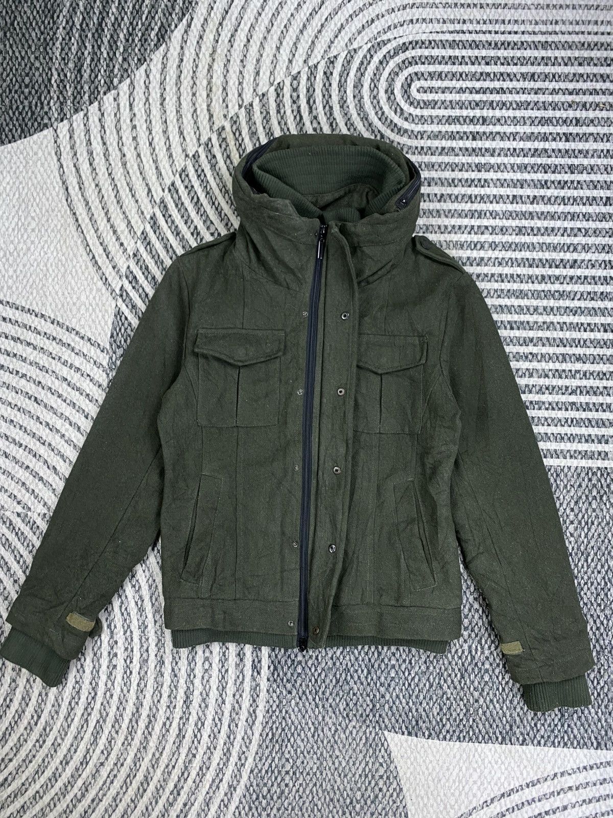 Japanese Brand Vtg Jude Bloom Casual Army Green Heavyweight Zip-Up Jacket Size US M / EU 48-50 / 2 - 4 Thumbnail
