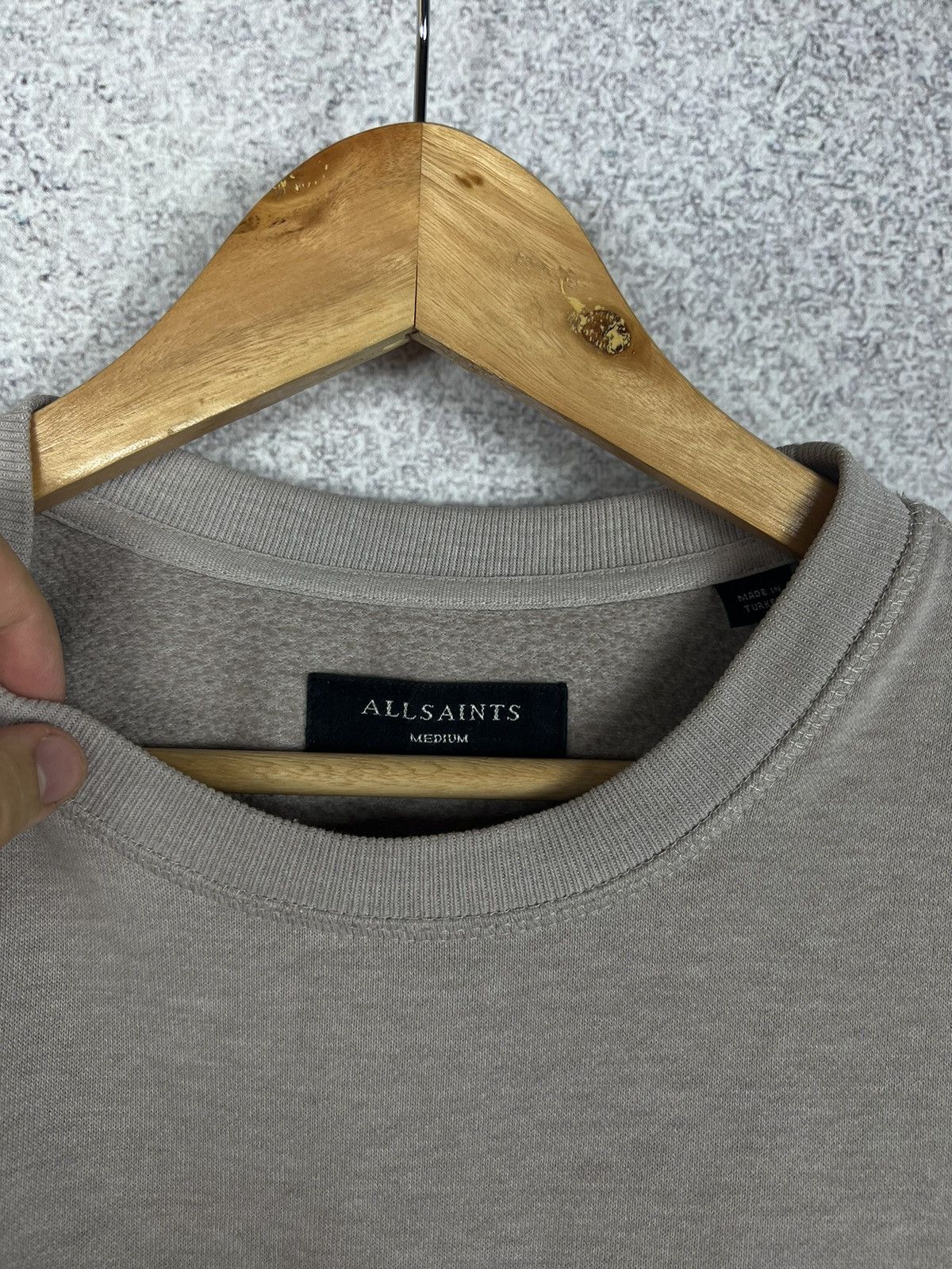 Allsaints Vintage Allsaints Basic Beige Sweatshirt Crewneck Size US M / EU 48-50 / 2 - 6 Thumbnail