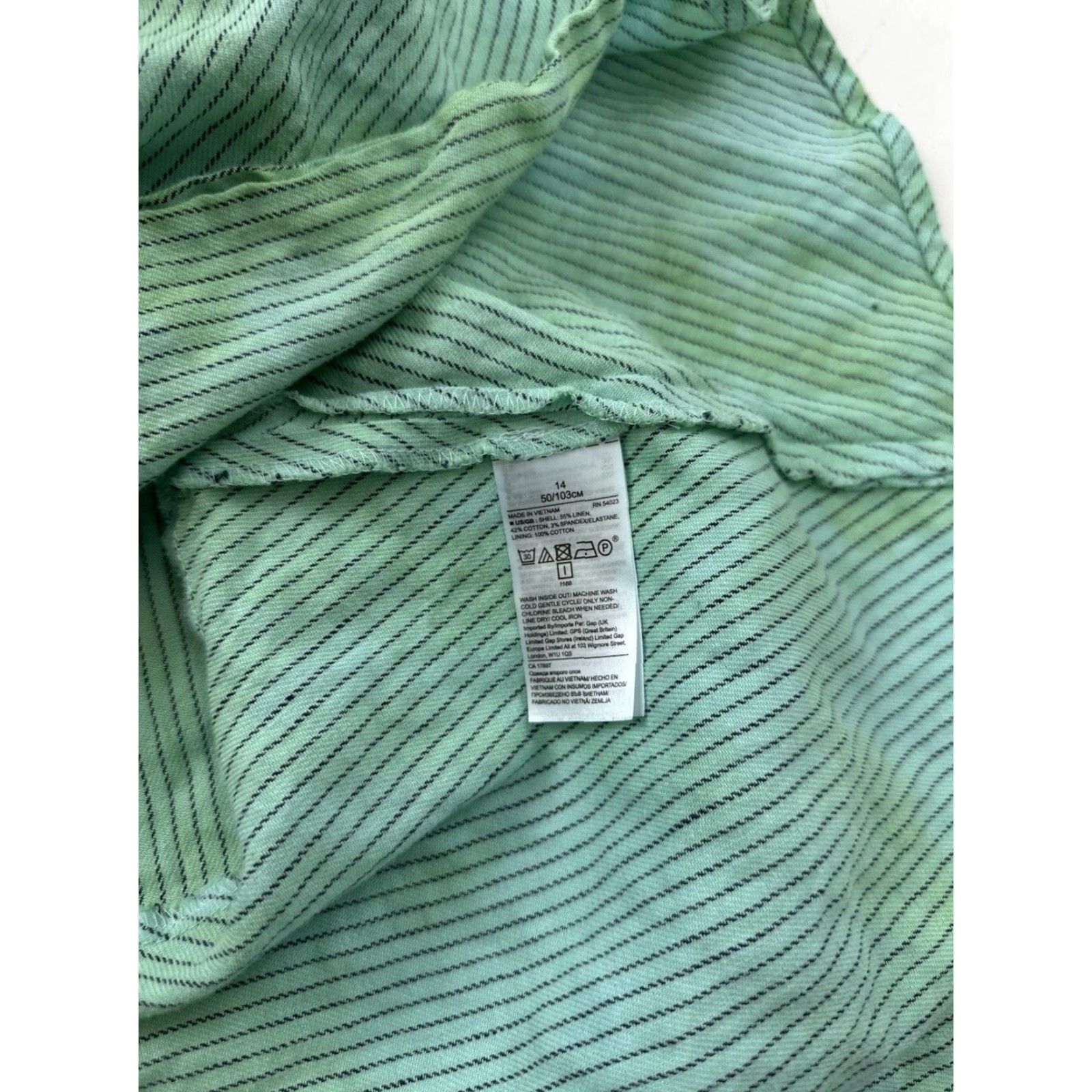 Banana Republic Banana Republic Green Tie Dye Striped Mermaid Dress Women's 14 Size XL / US 12-14 / IT 48-50 - 3 Thumbnail