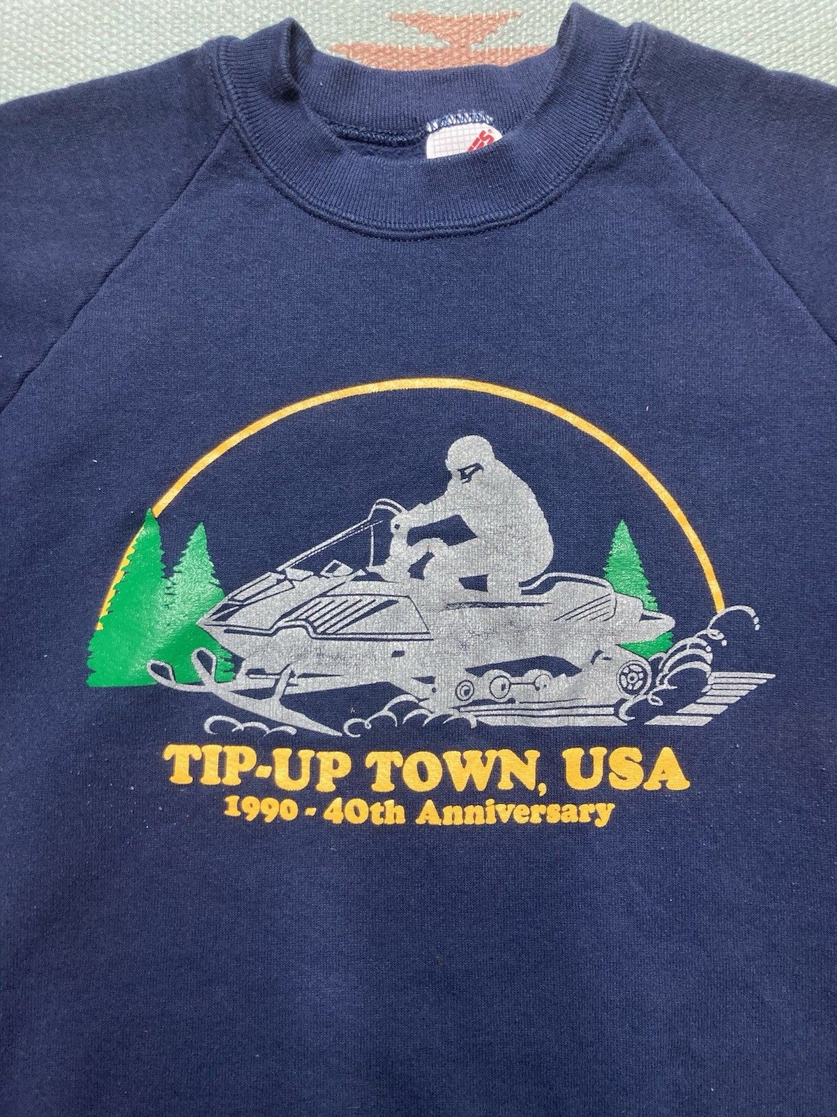 Jerzees × Vintage 90s sweatshirt tip up town Michigan snowmobile racing large Size US L / EU 52-54 / 3 - 2 Thumbnail