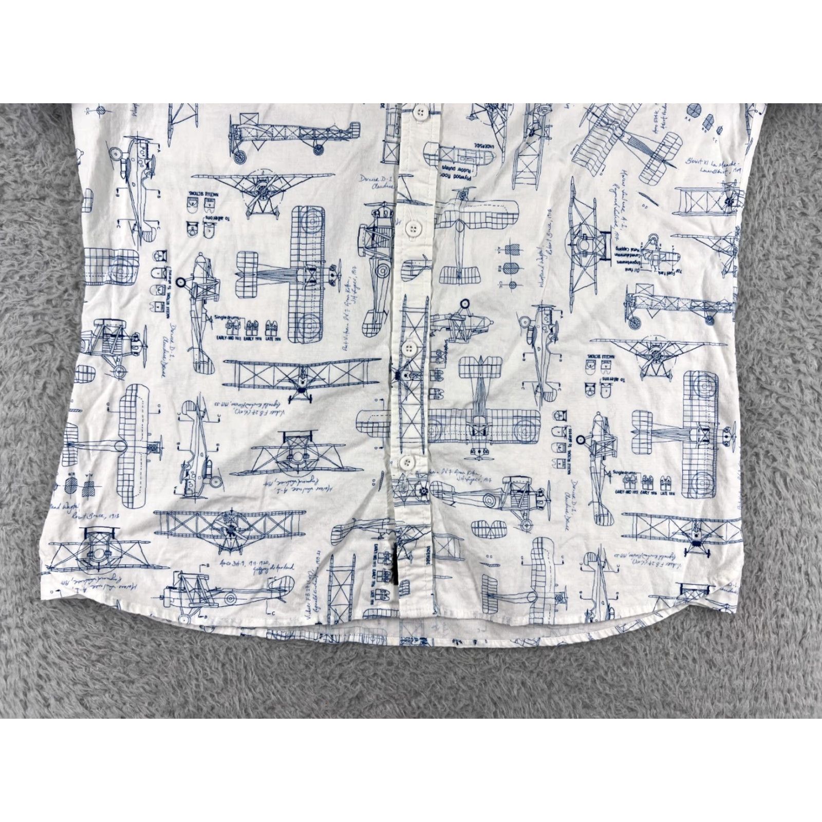 Commission Mission Shirt Mens Large White Blueprint Aircraft Drafting Engineering STEM USA Shirt Size US L / EU 52-54 / 3 - 6 Thumbnail