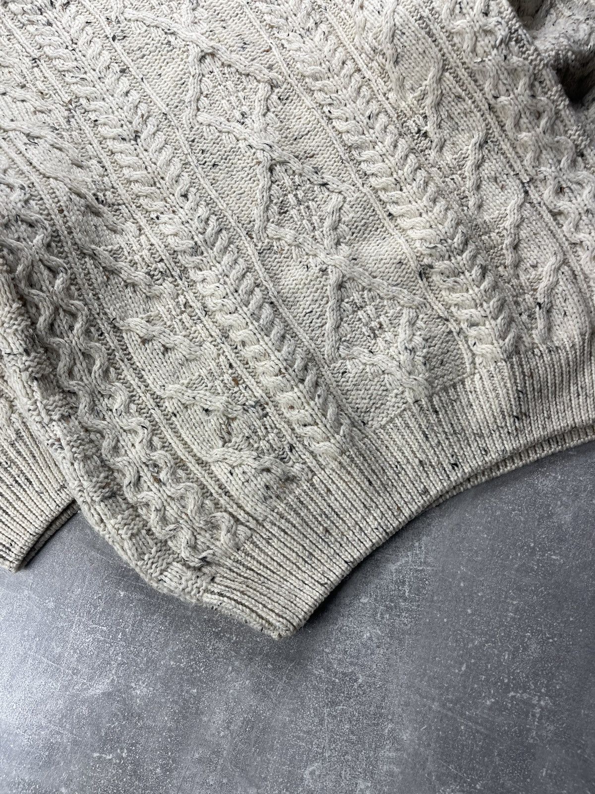 Aran Crafts Aran Crafts Cable Knit Wool Sweater Beige Made in Ireland Size US M / EU 48-50 / 2 - 6 Thumbnail
