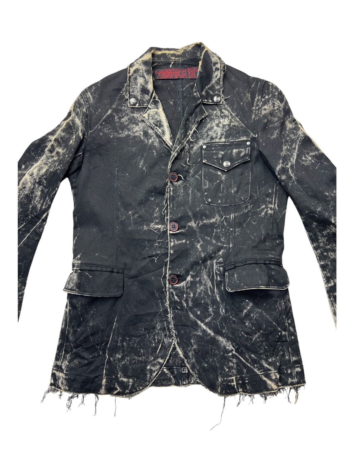 If Six Was Nine H. Anarchyism Goth Painted "SLOTH" Dripping Button Jacket Size US M / EU 48-50 / 2 - 5 Thumbnail