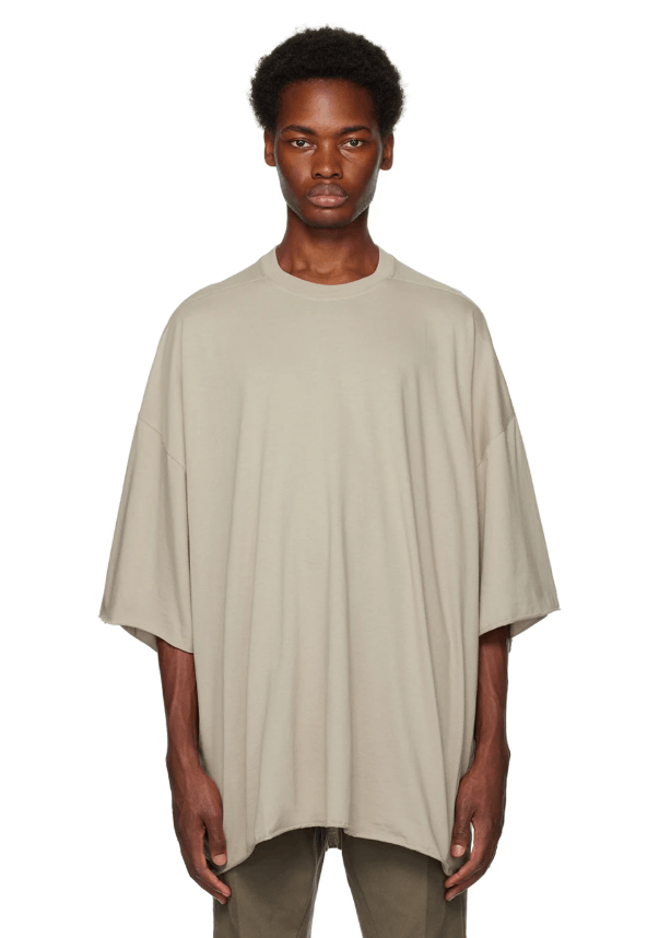 image of Ss23 Rick Owens Tommy Tshirt Uni in Pearl, Men's (Size Large)