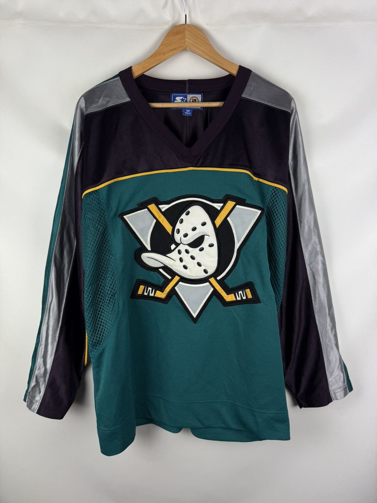 Starter VTG 90s Starter Anaheim Mighty Ducks NHL Jersey Shirt Size M Size US M / EU 48-50 / 2 - 1 Thumbnail
