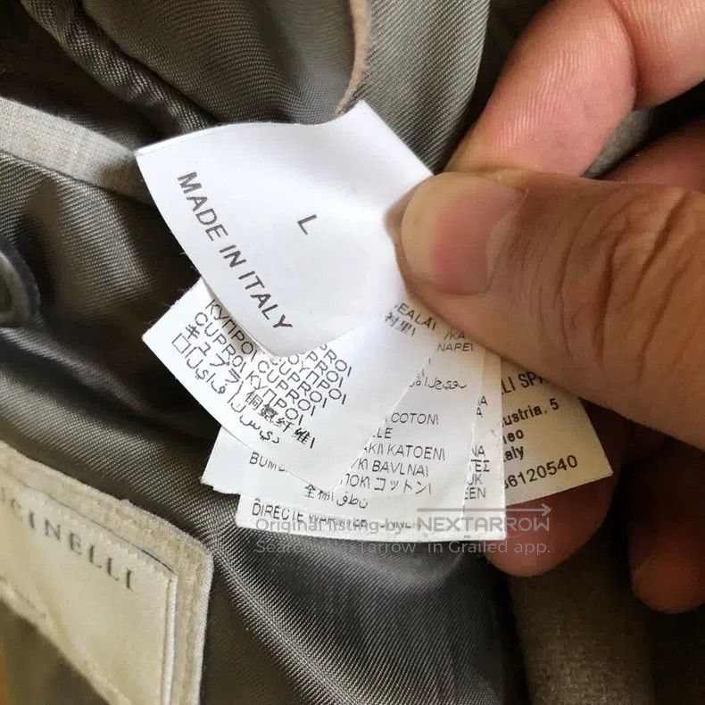 Brunello Cucinelli Brunello Cucinelli Elephant Grey Suede and Cashmere Patchw Size L / US 10 / IT 46 - 4 Thumbnail