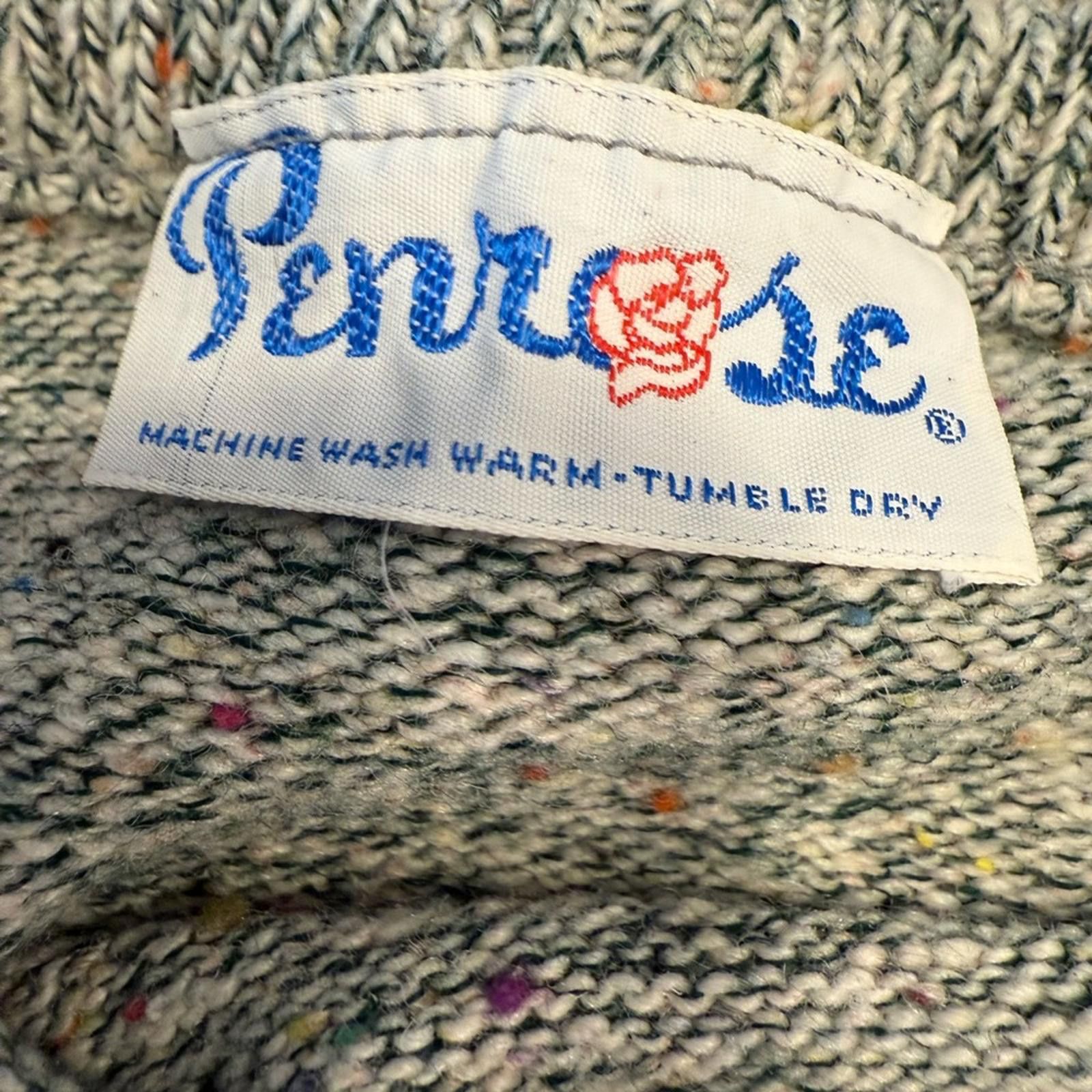 Other Penrose vintage sweater speckled gray & green stripes SZ SM Size S / US 4 / IT 40 - 5 Thumbnail
