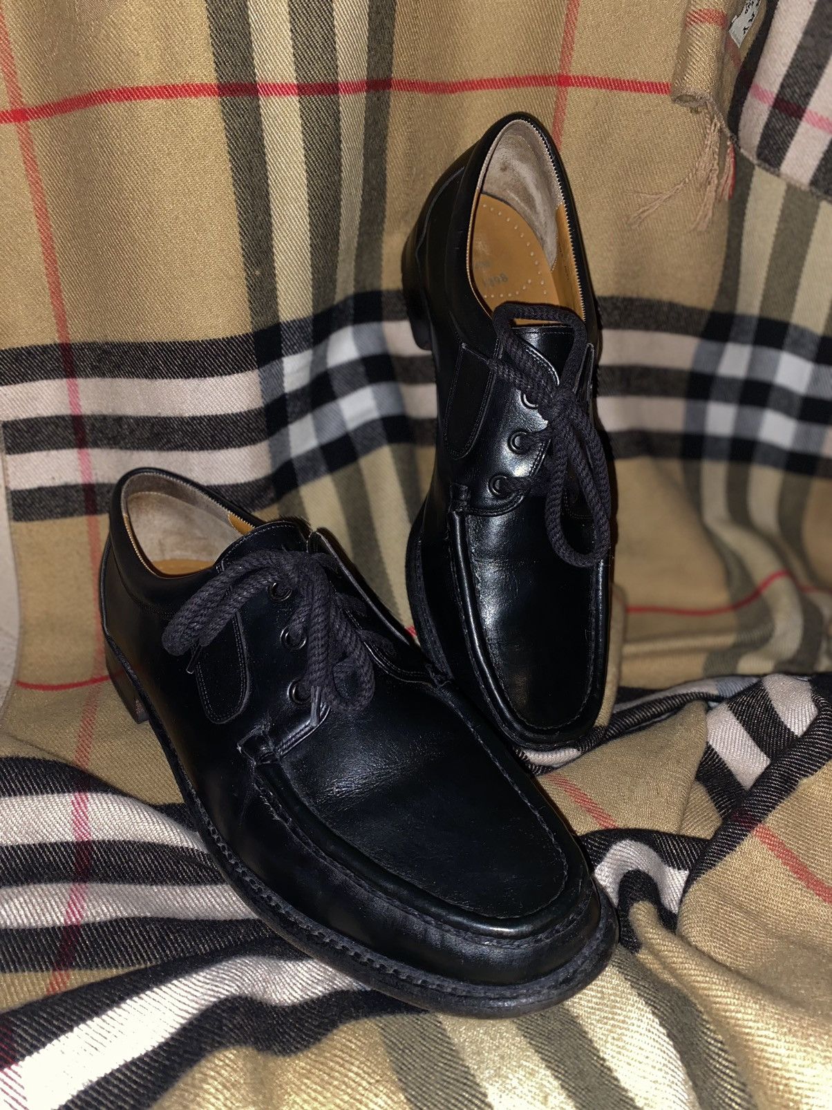 Leather Rare Greve glossy Mohawk leather derby shoes boots Size US 9 / EU 42 - 3 Thumbnail