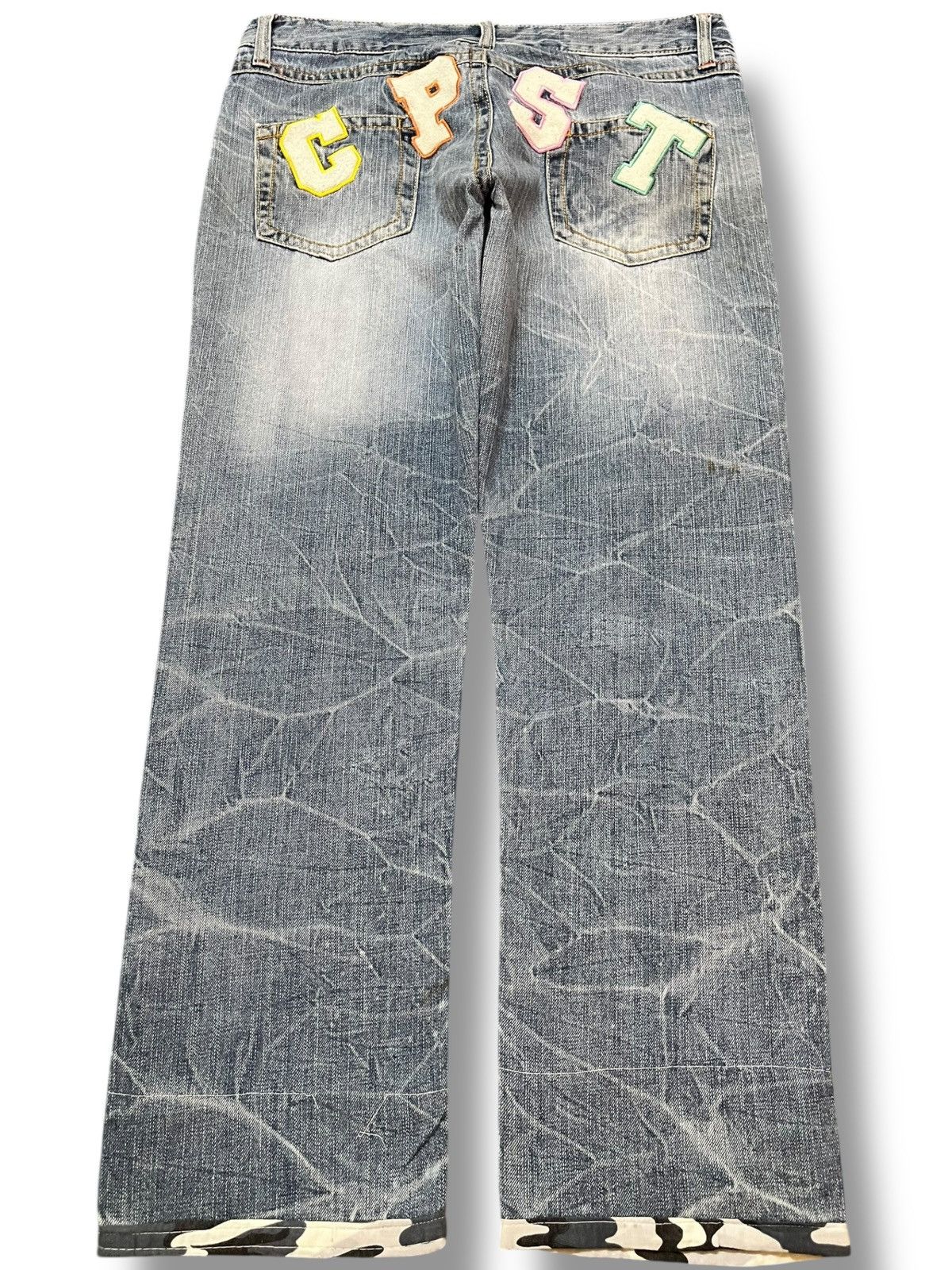 Japanese Brand Vintage Japanese Brand Embroidery Honeycomb Denim Size US 33 - 1 Thumbnail