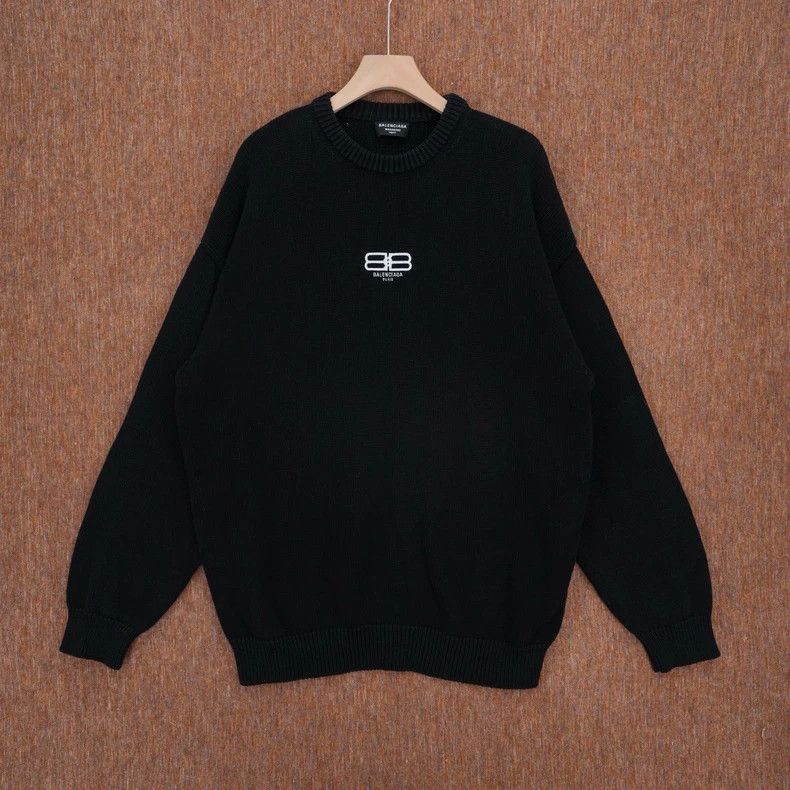 Balenciaga Balenciaga Double B Lock Embroidery Sweater Size US M / EU 48-50 / 2 - 1 Thumbnail