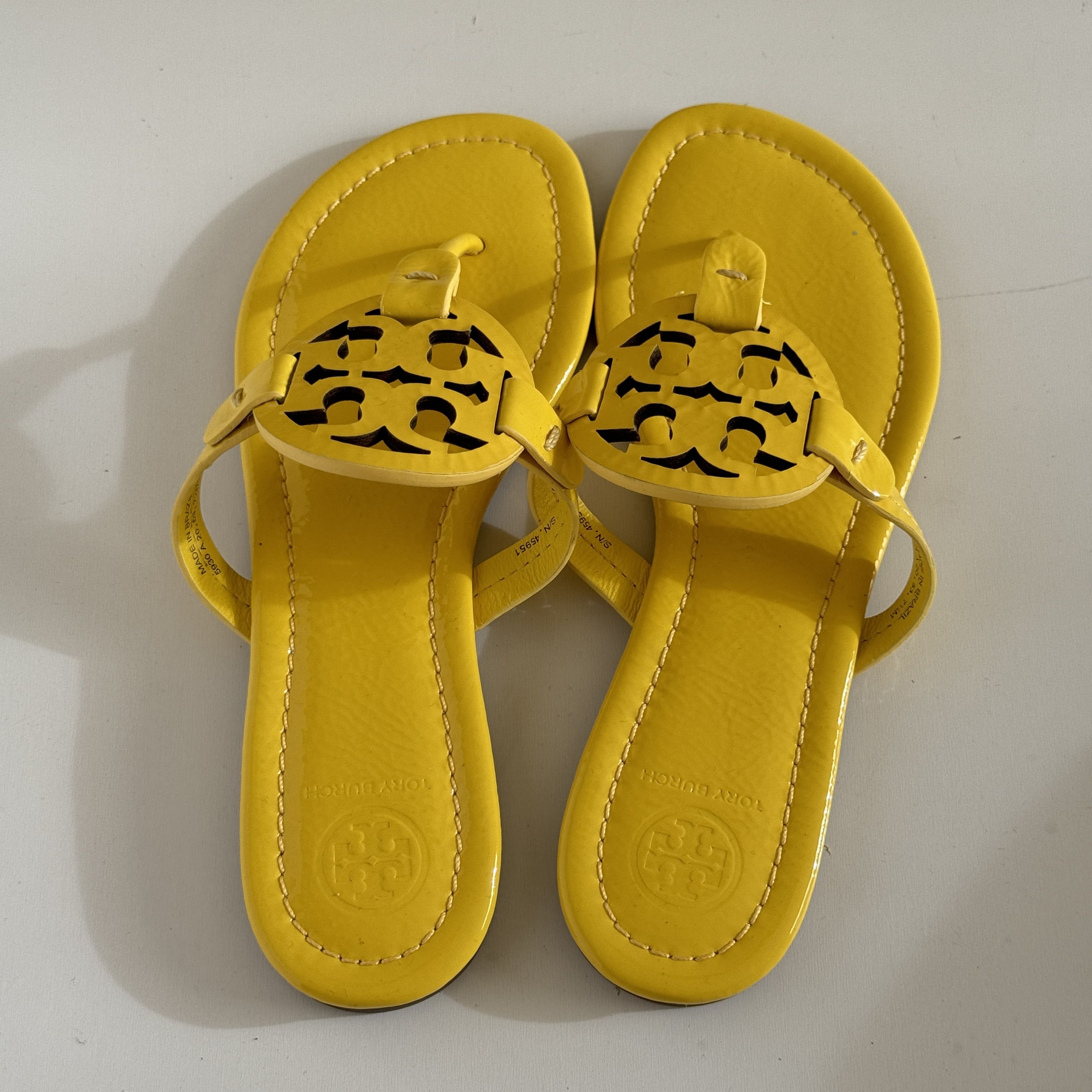 Tory Burch Tory Burch Miller Flip Flops Limone Yellow Sandals*NEW! Size US 7.5 / IT 37.5 - 4 Thumbnail