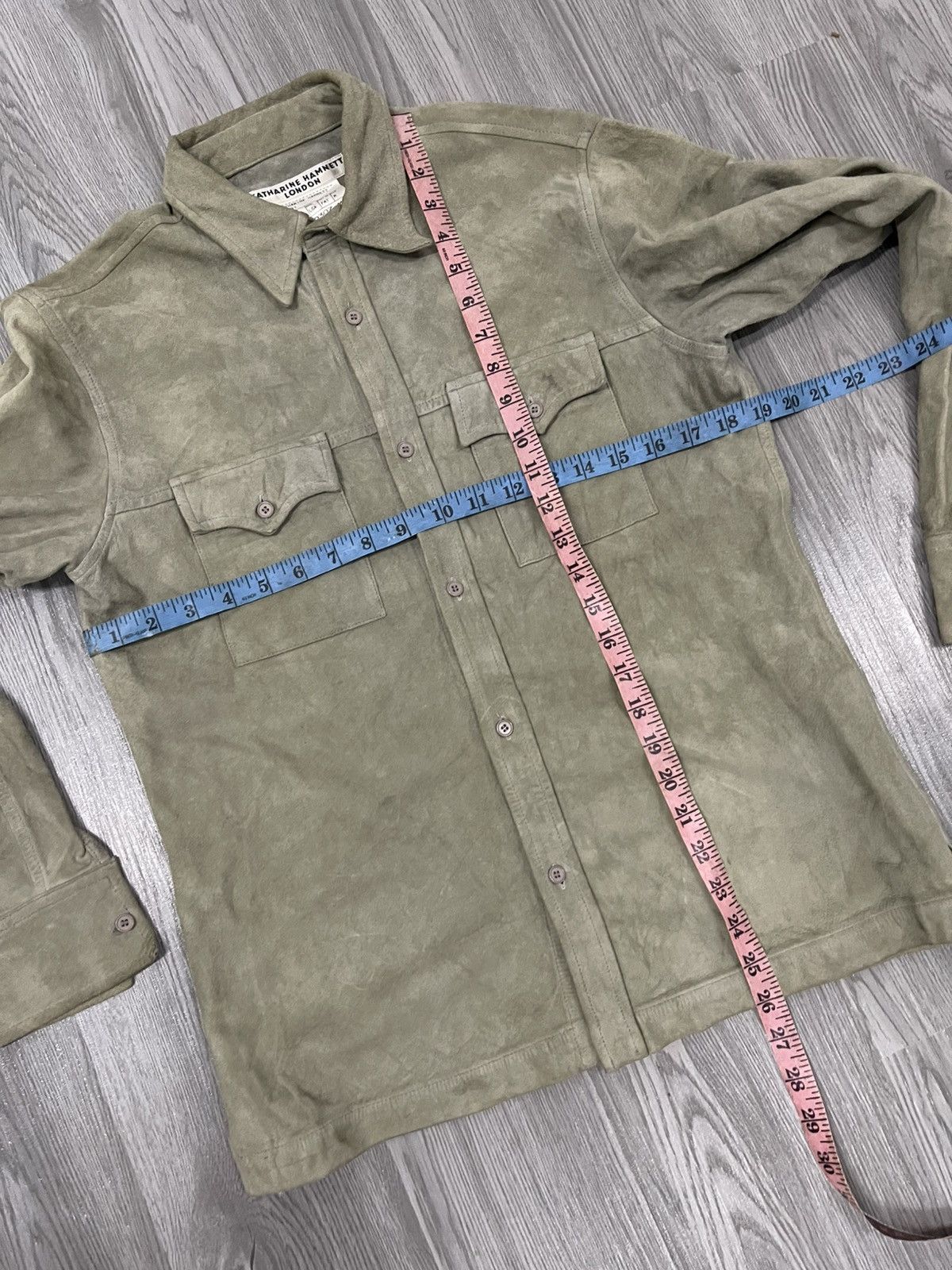 Japanese Brand × Katharine Hamnett London × Vintage GoatSkin Button Shirt Size US S / EU 44-46 / 1 - 10 Thumbnail