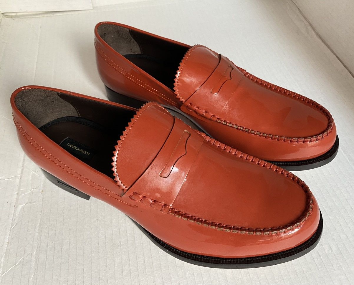 Dsquared2 Dsquared2 🇮🇹 atomic orange Vernice loafer 42 NEW Size US 9 / EU 42 - 6 Thumbnail