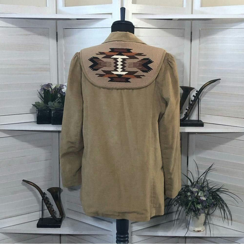 Vintage Vintage 70s tan beige soft corduroy western art coat sz L Size L / US 10 / IT 46 - 2 Thumbnail