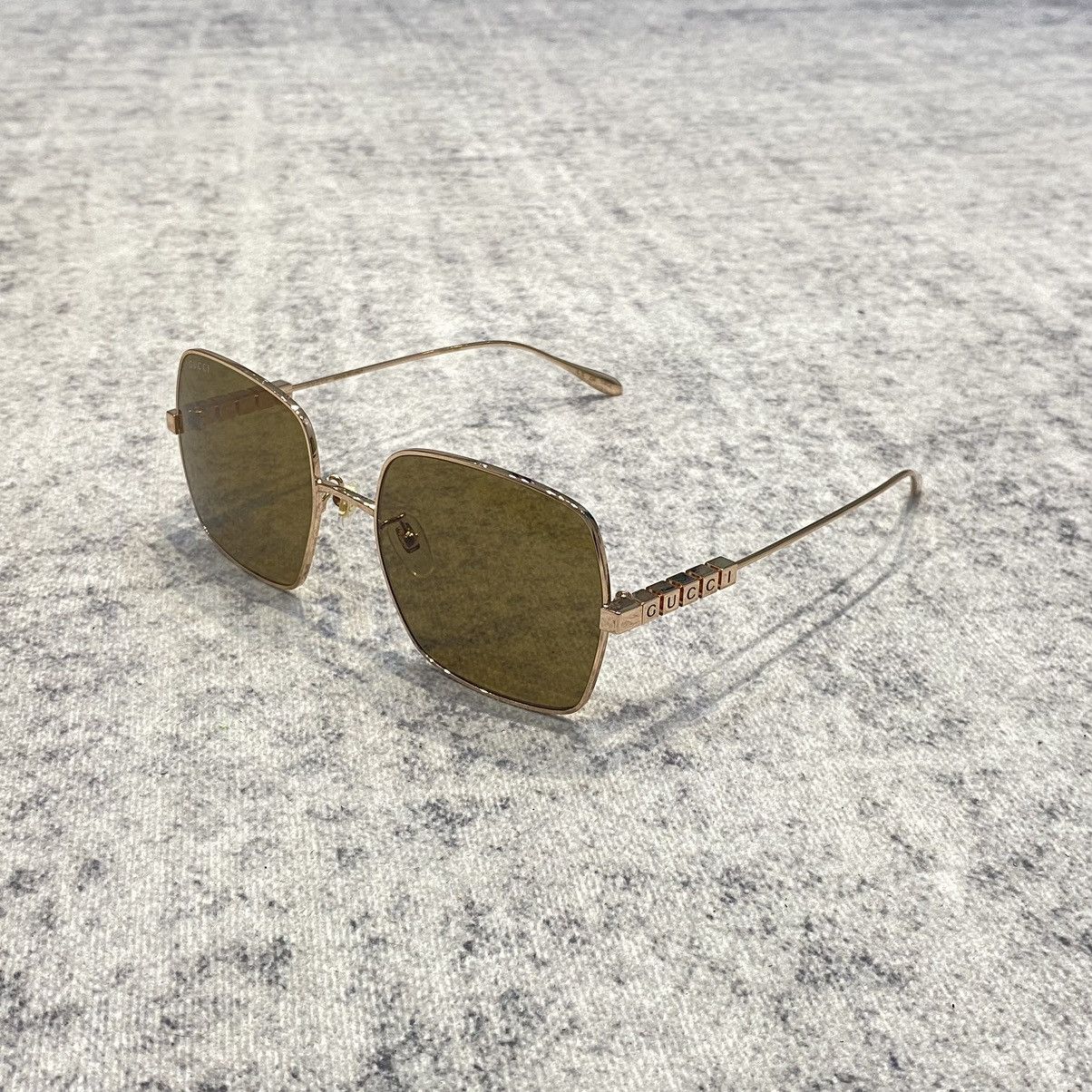 Gucci GUCCI GG1434S 002 Sunglasses GOLD Size ONE SIZE - 1 Thumbnail
