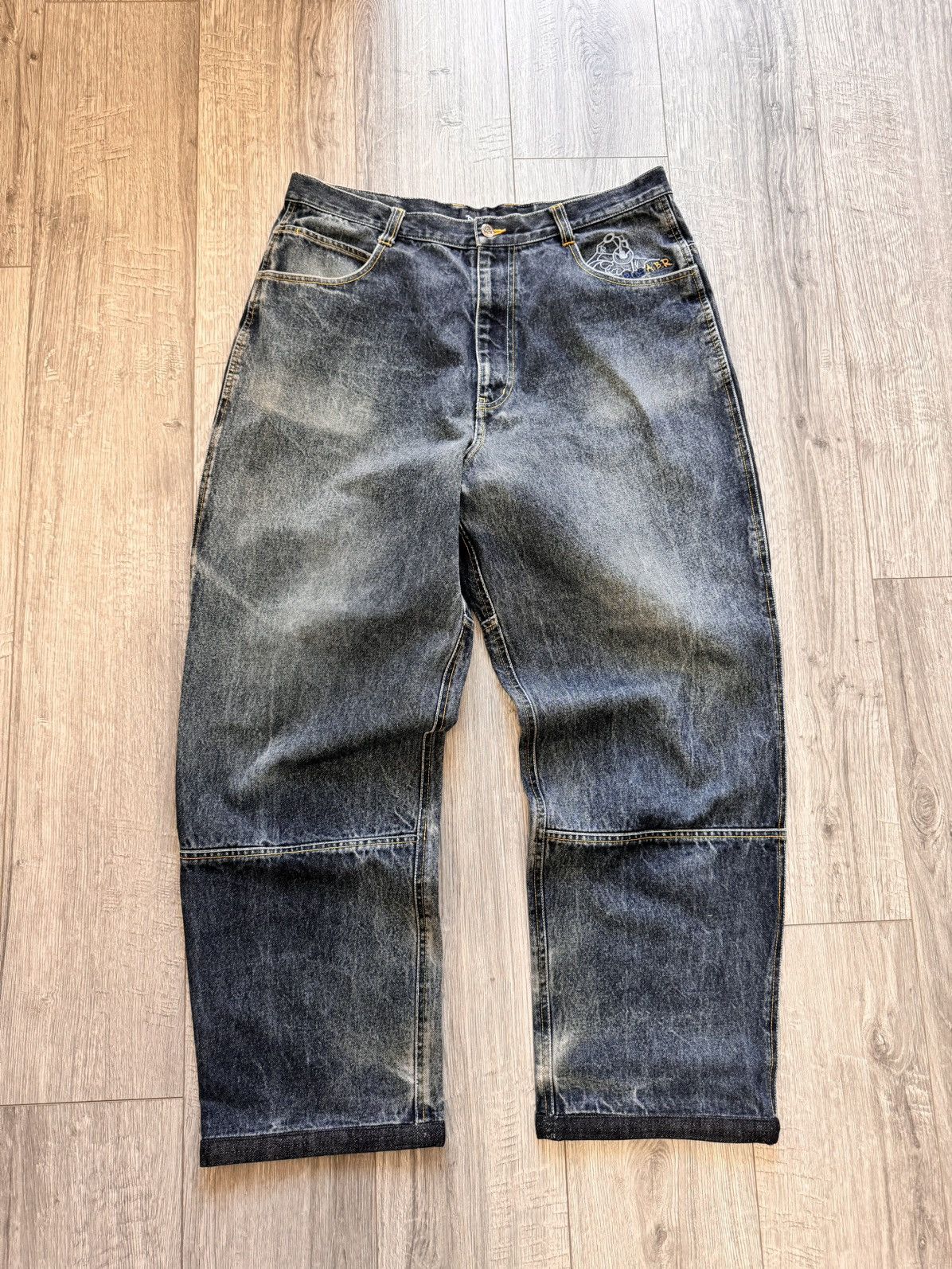 JNCO VINTAGE Y2K RAW BLUE BAGGY CYBER WING DENIM SEQUIN JEANS 36 Size US 36 / EU 52 - 10 Thumbnail