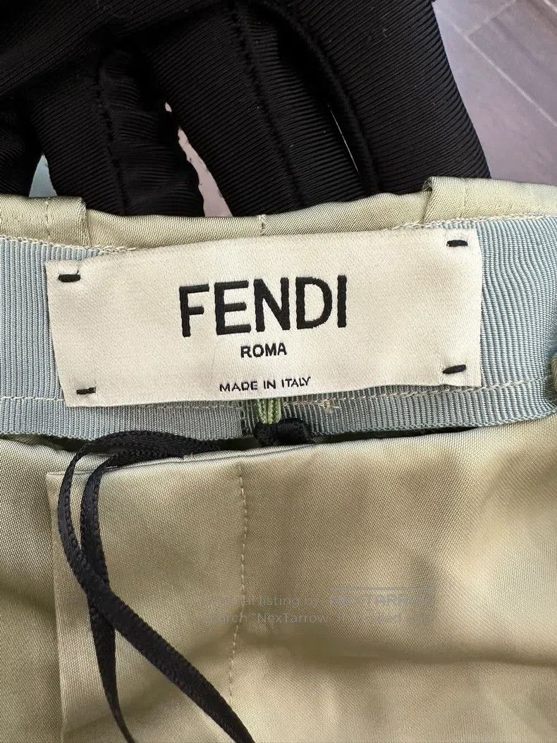 Fendi Fendi Double F Army Green Women's Trousers Size 24" / US 00 / IT 34 - 5 Thumbnail