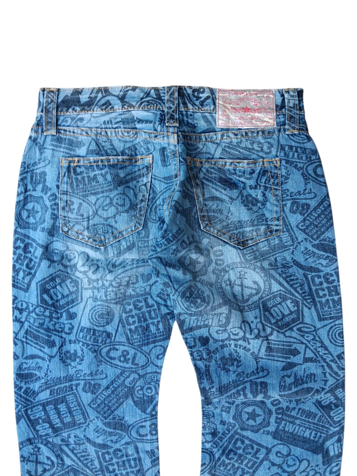 Hysteric Glamour Co&Lu alloverprint blue denim Size US 33 - 8 Thumbnail