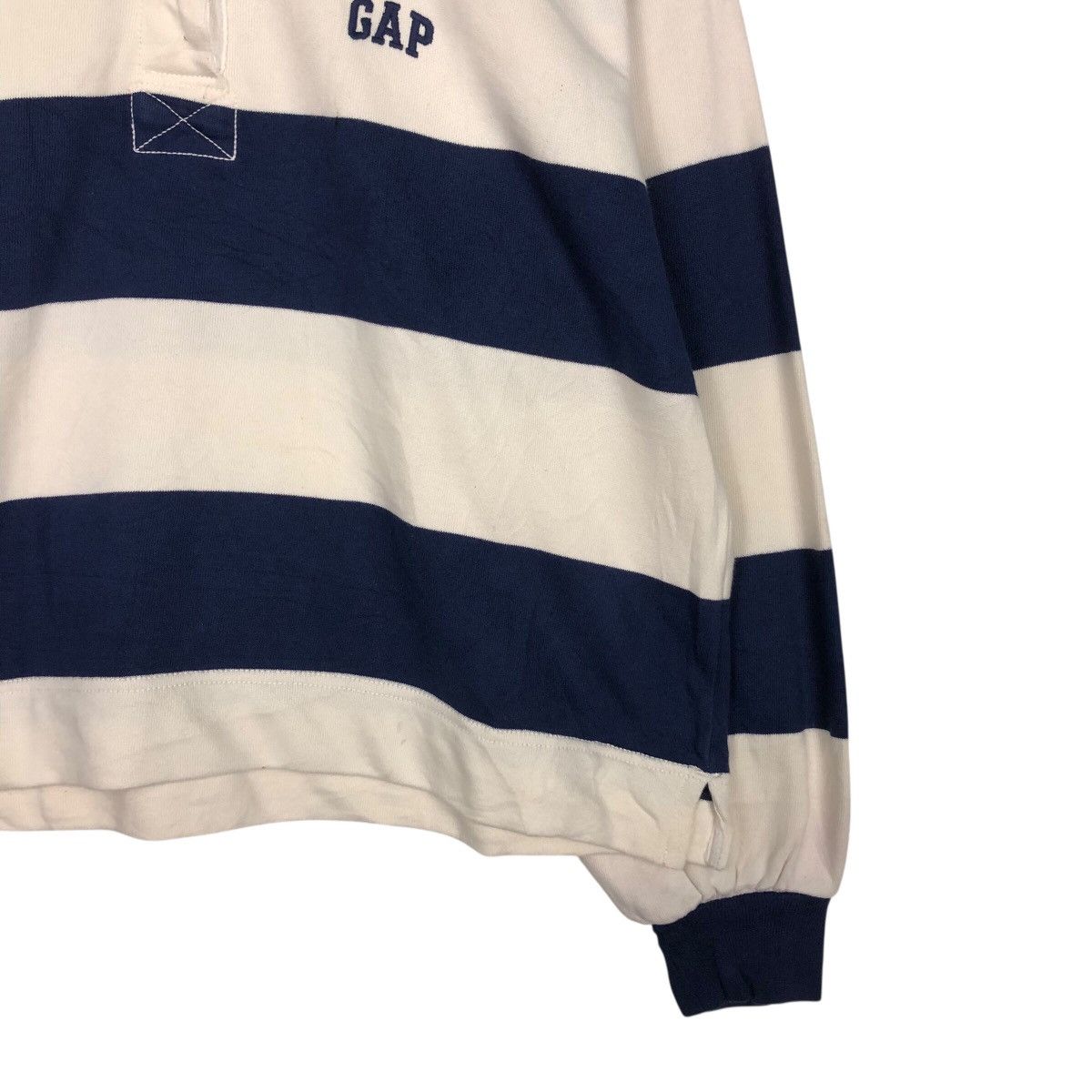 Japanese Brand 📌Vintage Cropped Sweatshirt Collar Striped Design Gap Size US S / EU 44-46 / 1 - 6 Thumbnail