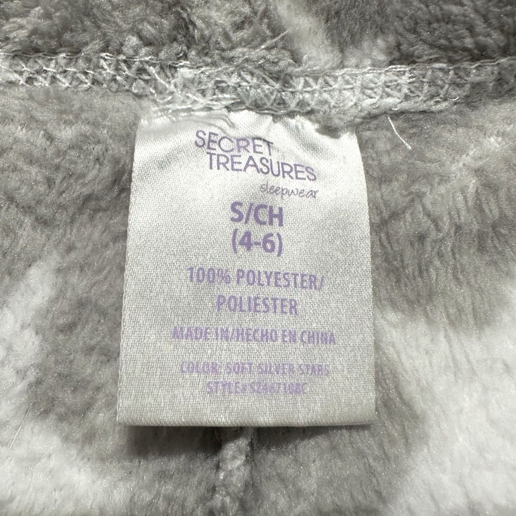 Vintage Secret Treasures Pajama Pants Womens XS XL Gray Star Print Fleece Drawstring Vintage? No. Size 40" / US 18 - 3 Thumbnail