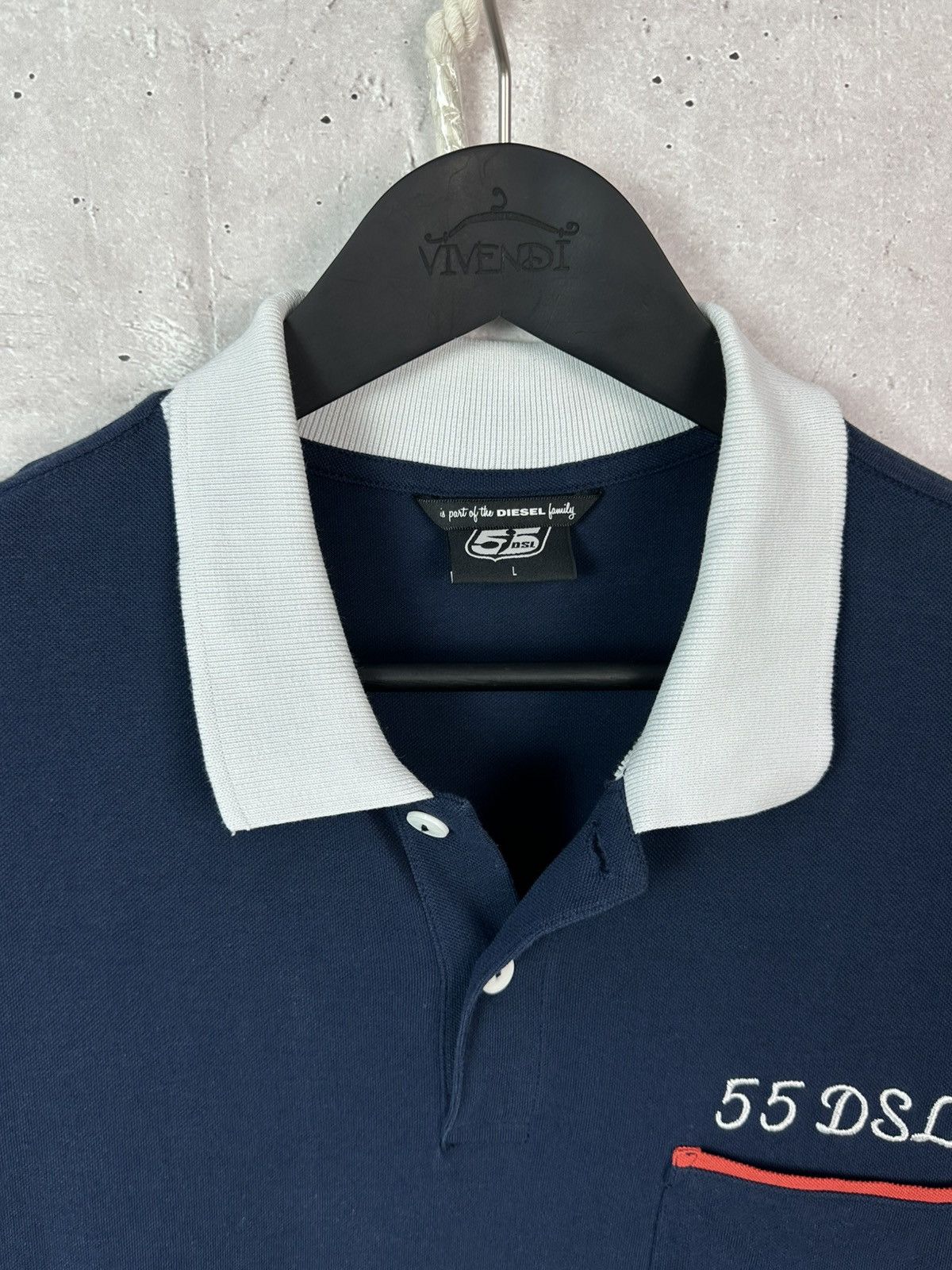 Diesel Diesel 55 Navy Blue Cotton Short Sleeve Men’s Polo Size US L / EU 52-54 / 3 - 4 Thumbnail