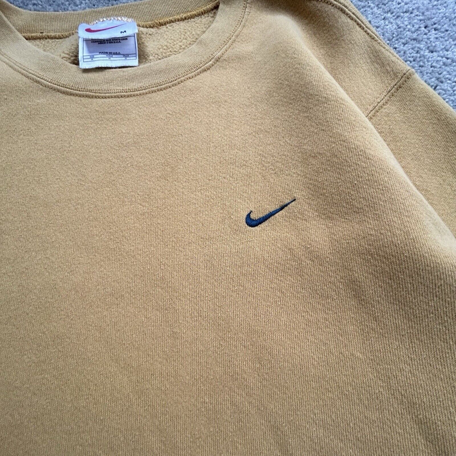 Nike Vintage 90s Nike Sweatshirt Faded Mango Green Made In USA Size US M / EU 48-50 / 2 - 3 Thumbnail